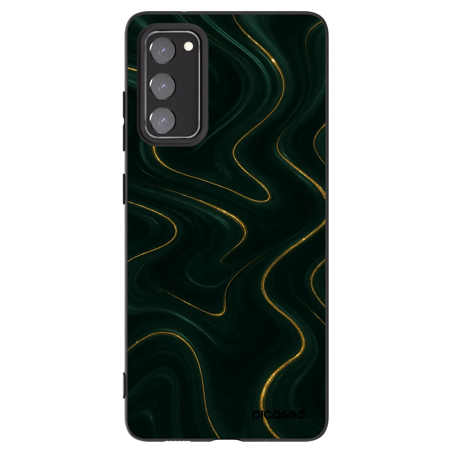 Picasee silikonowe czarne etui na Samsung Galaxy S20 FE - Vawes