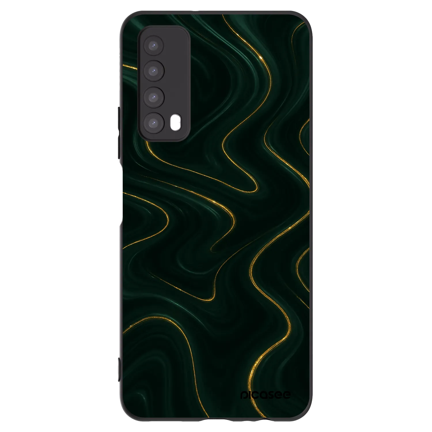 Picasee silikonowe czarne etui na Huawei P Smart 2021 - Vawes