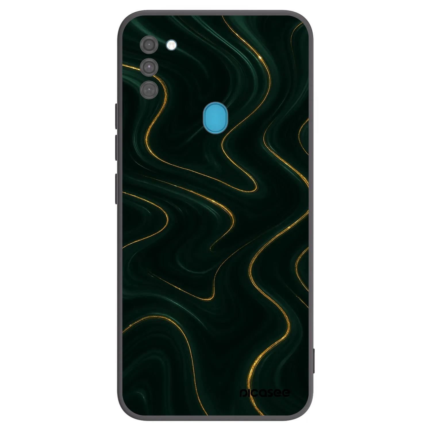 Picasee silikonowe czarne etui na Samsung Galaxy M11 - Vawes