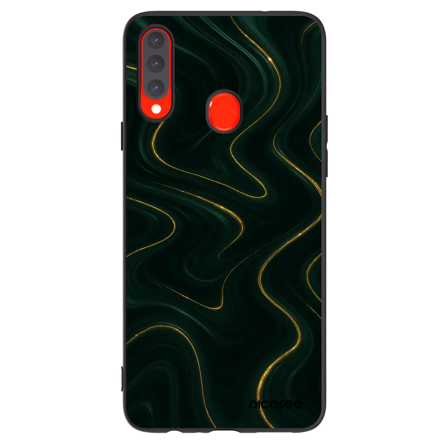 Picasee silikonowe czarne etui na Samsung Galaxy A20s - Vawes