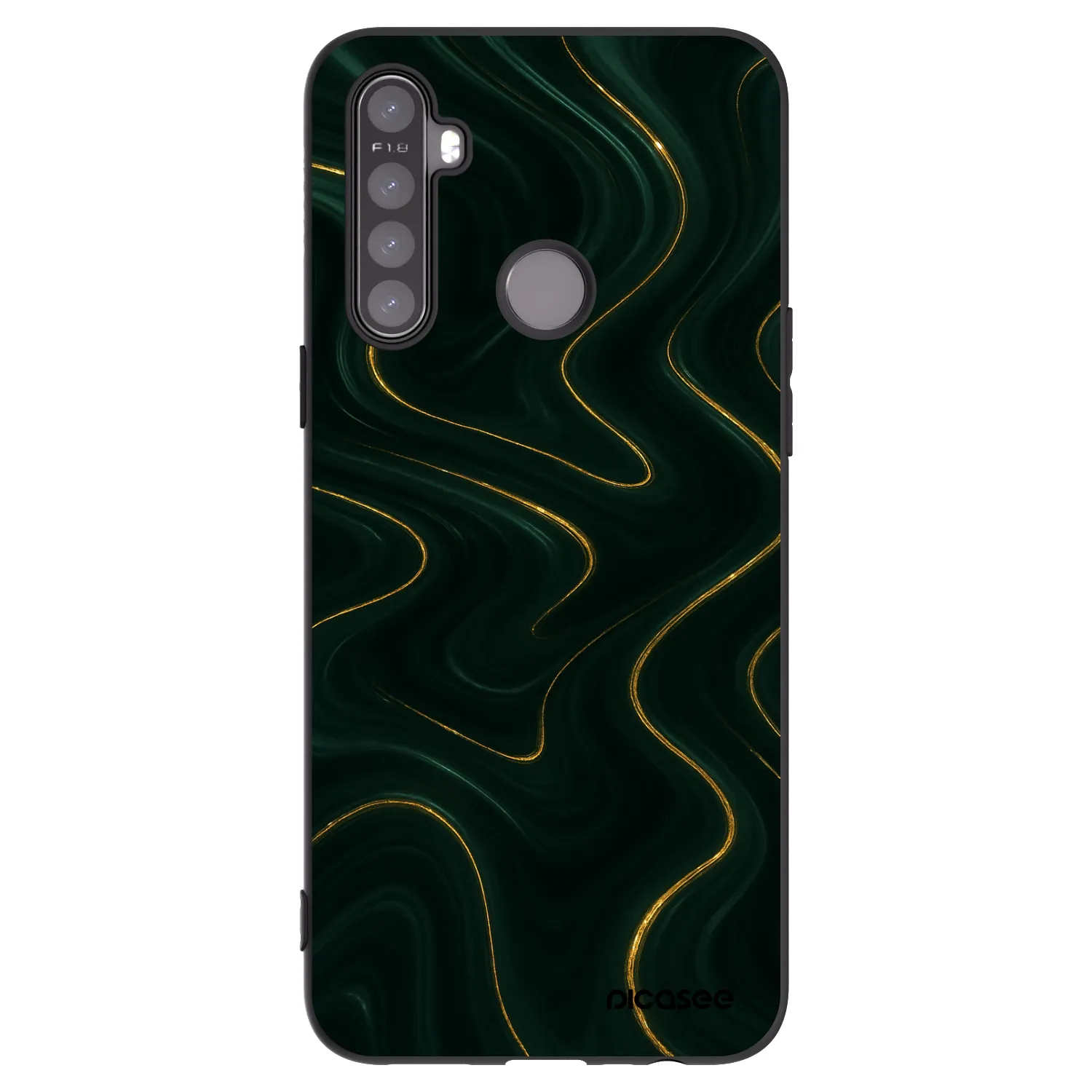 Picasee silikonowe czarne etui na Realme 6i - Vawes