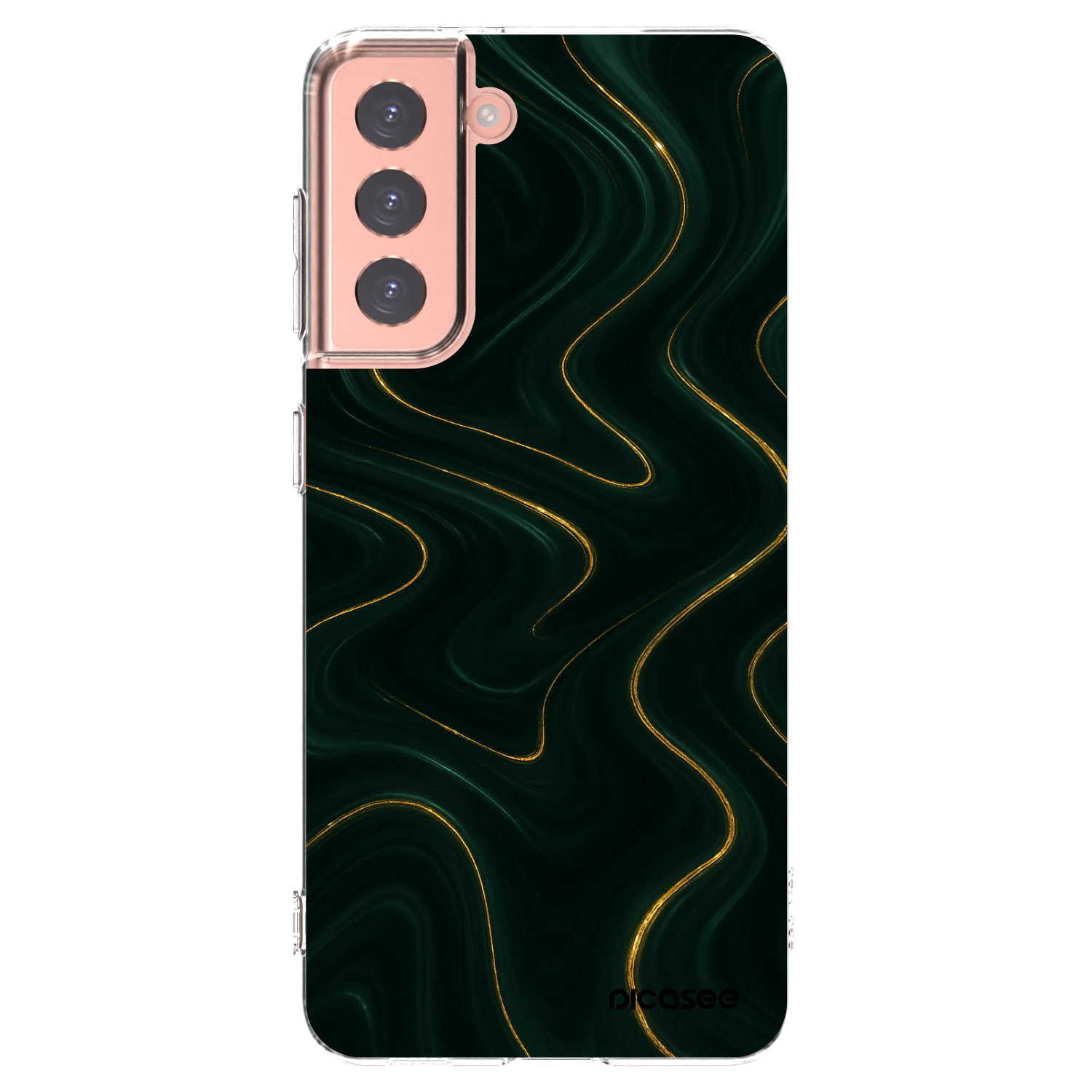 Picasee silikonowe przeźroczyste etui na Samsung Galaxy S21 5G G991B - Vawes