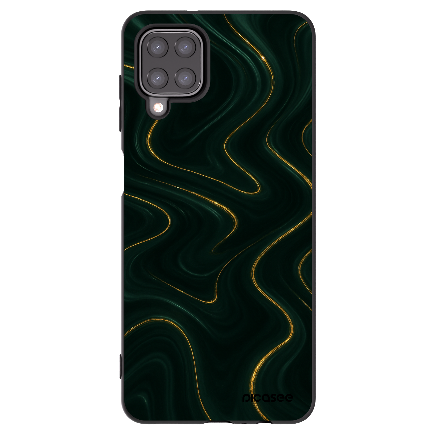 Picasee silikonowe czarne etui na Samsung Galaxy A12 A125F - Vawes