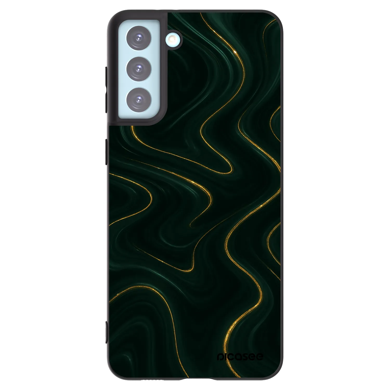 Picasee silikonowe czarne etui na Samsung Galaxy S21+ 5G G996F - Vawes