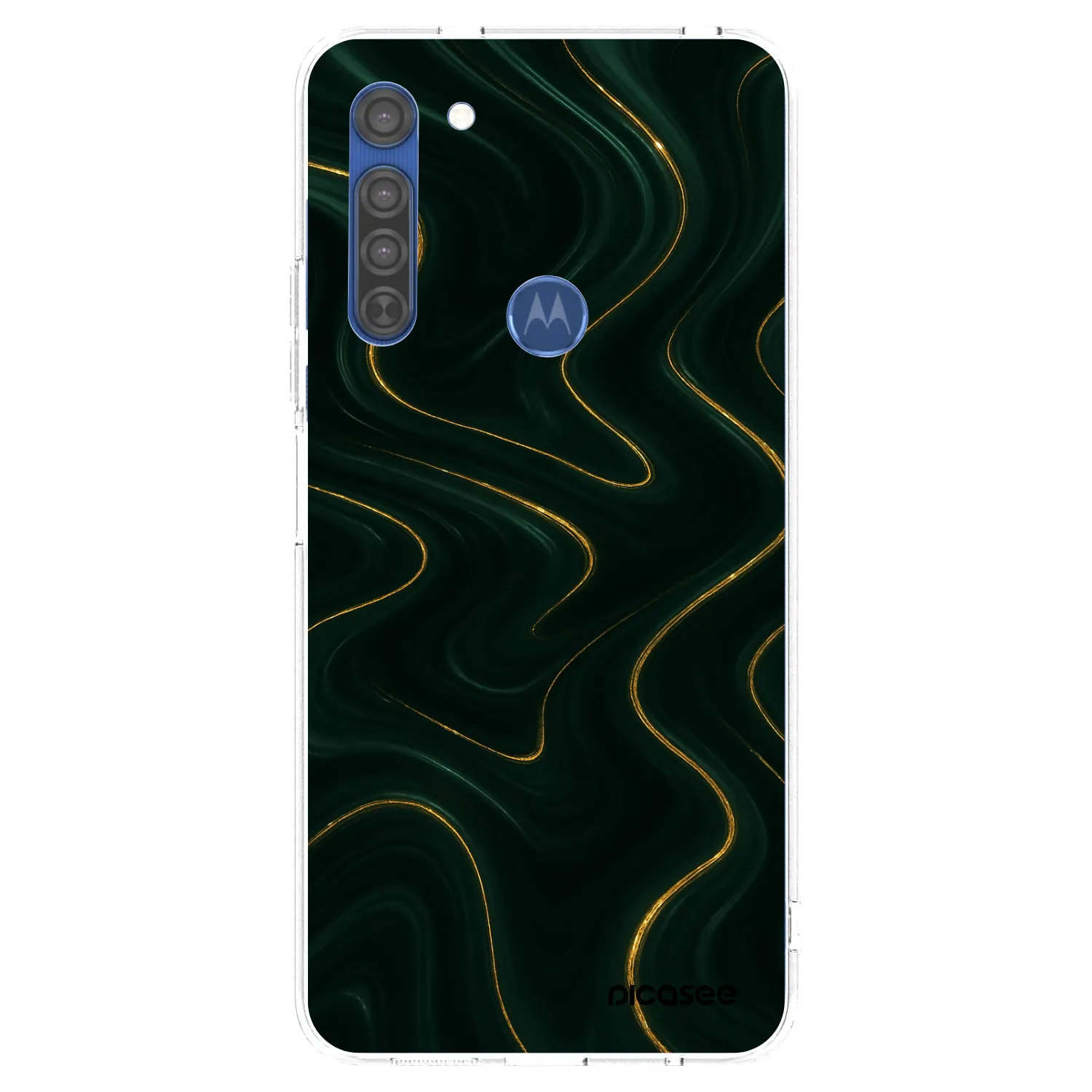 Picasee silikonowe przeźroczyste etui na Motorola Moto G8 - Vawes