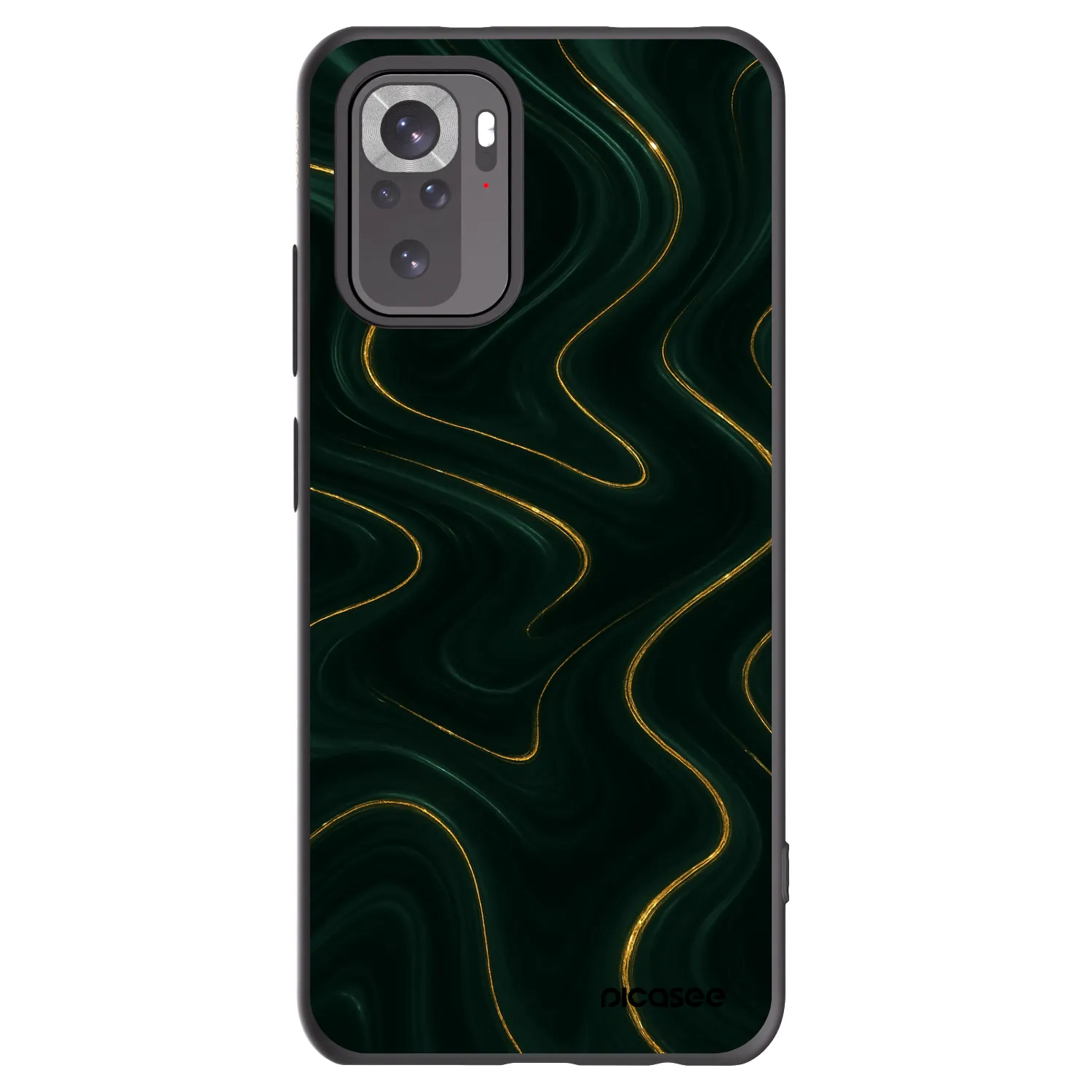 Picasee silikonowe czarne etui na Xiaomi Redmi Note 10 - Vawes