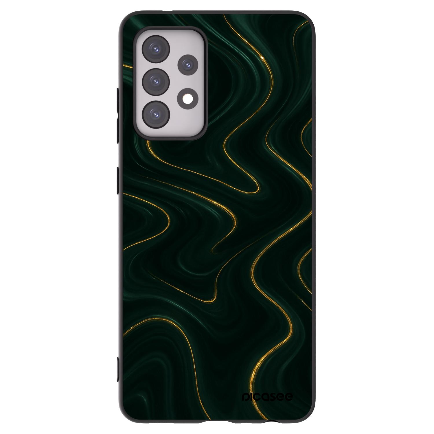 Picasee silikonowe czarne etui na Samsung Galaxy A52 5G A525F - Vawes