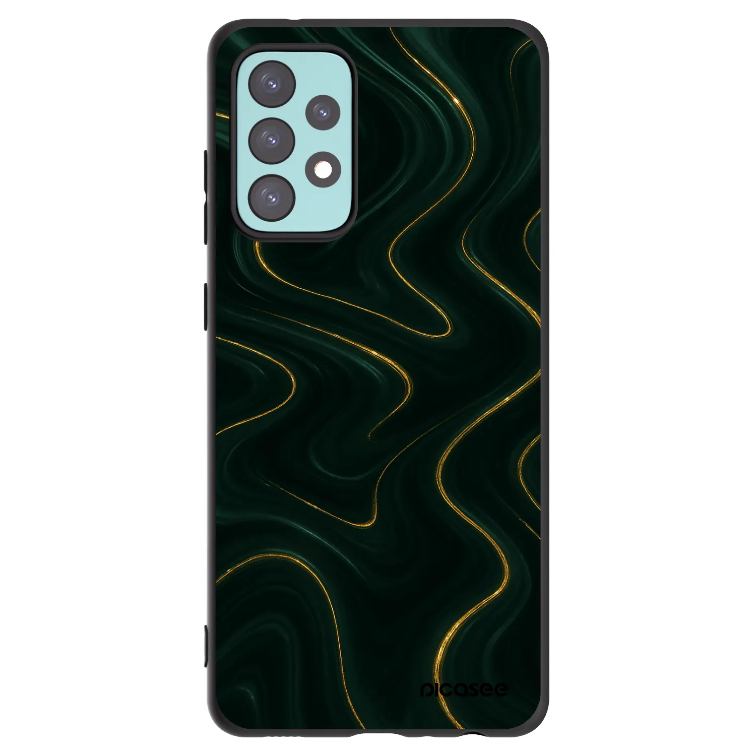 Picasee silikonowe czarne etui na Samsung Galaxy A72 A725F - Vawes
