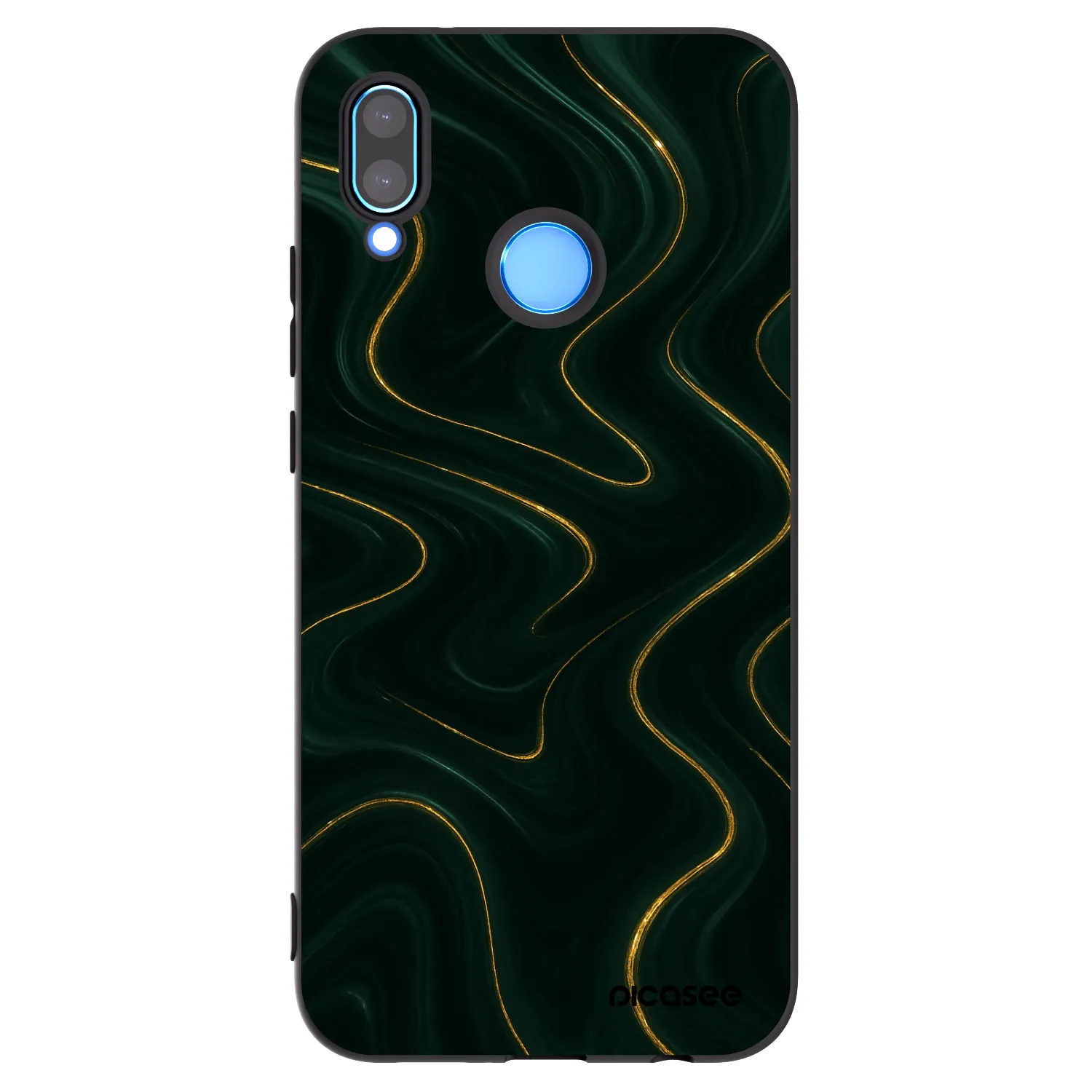 Picasee silikonowe czarne etui na Huawei P20 Lite - Vawes