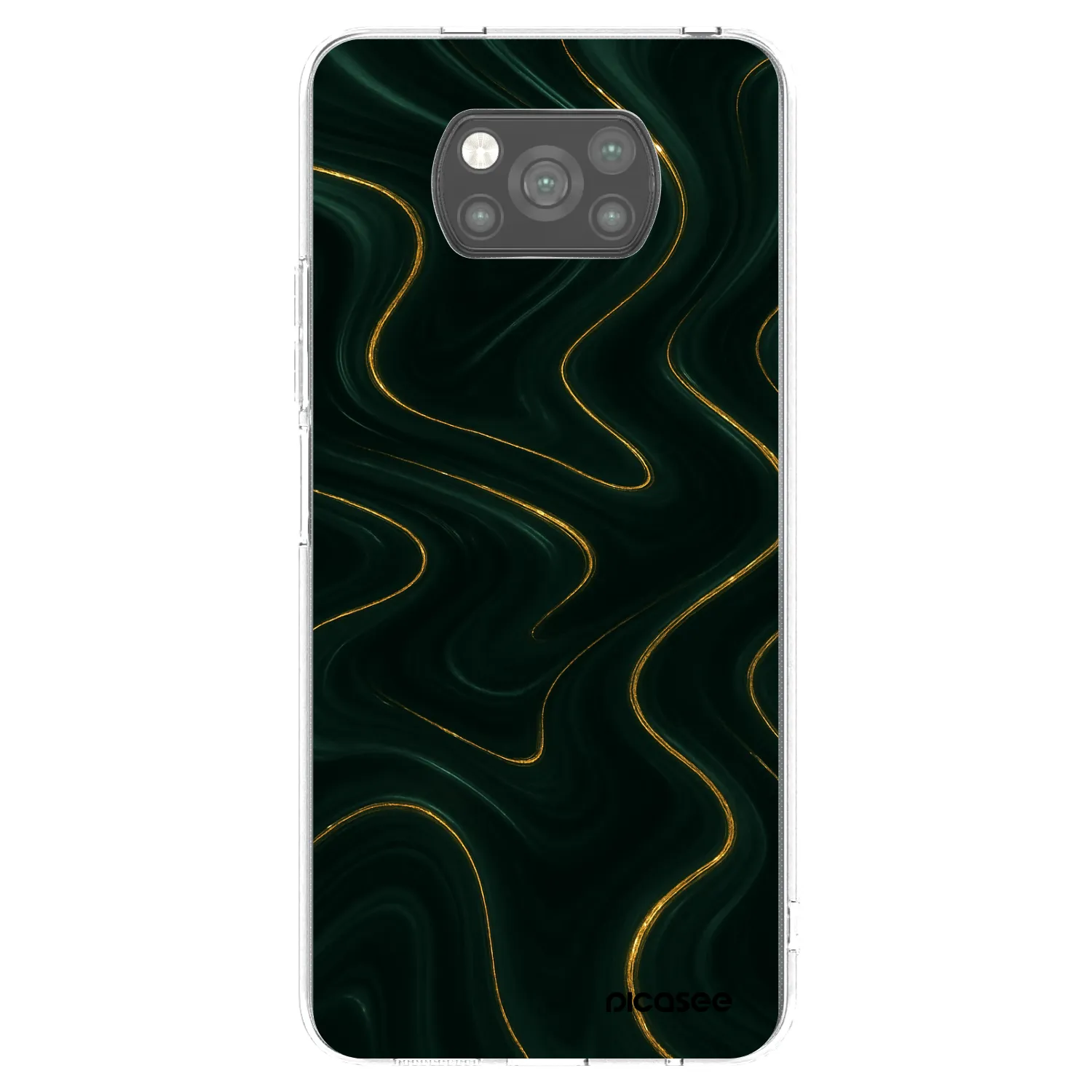 Picasee silikonowe czarne etui na Xiaomi Poco X3 Pro - Vawes