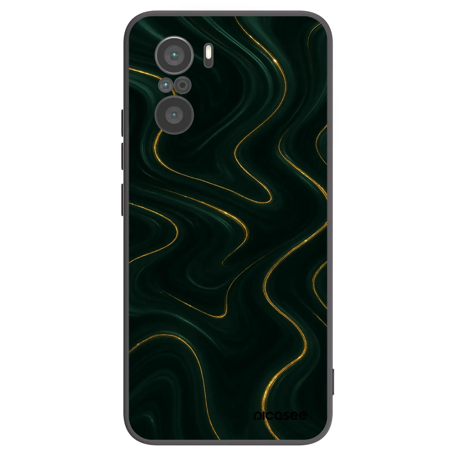 Picasee silikonowe czarne etui na Xiaomi Poco F3 - Vawes