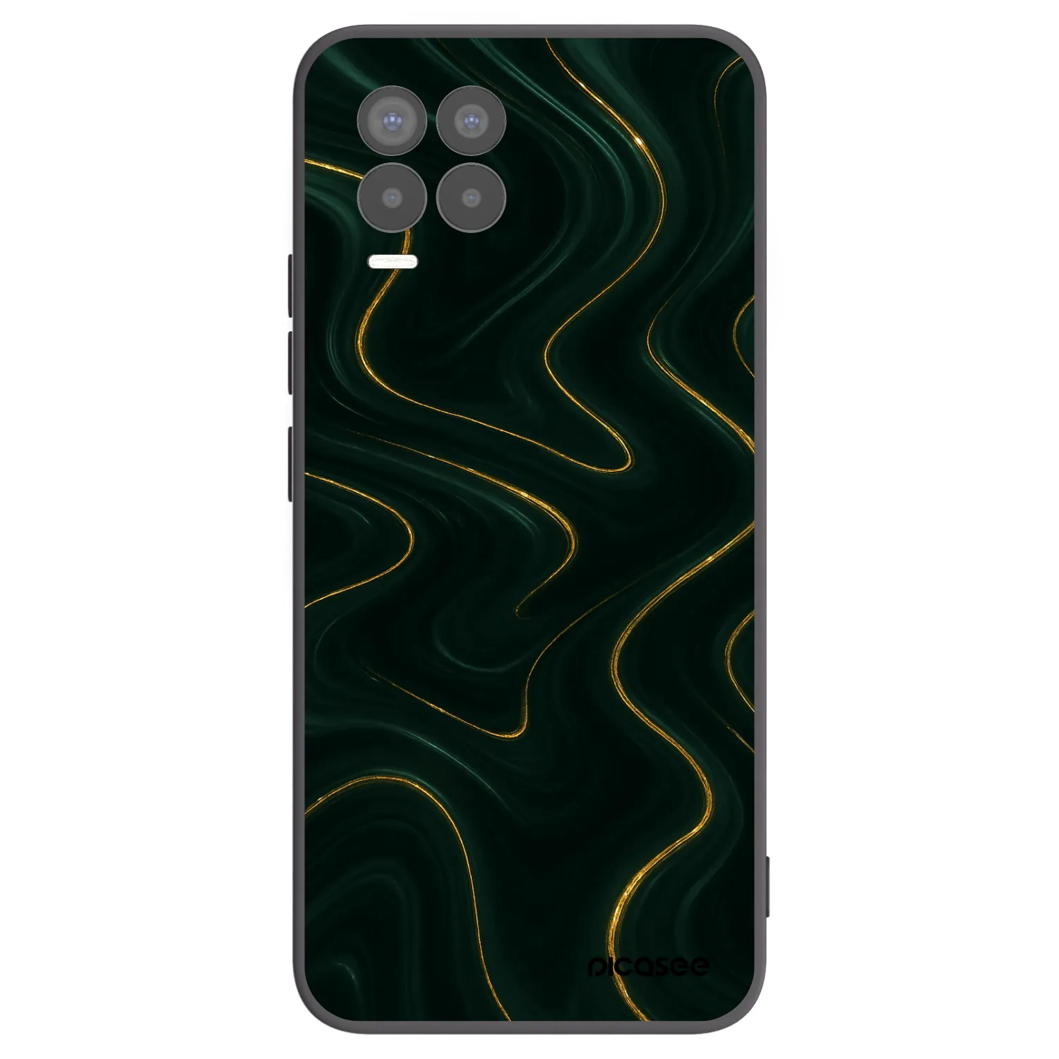 Picasee silikonowe czarne etui na Realme 8 4G - Vawes
