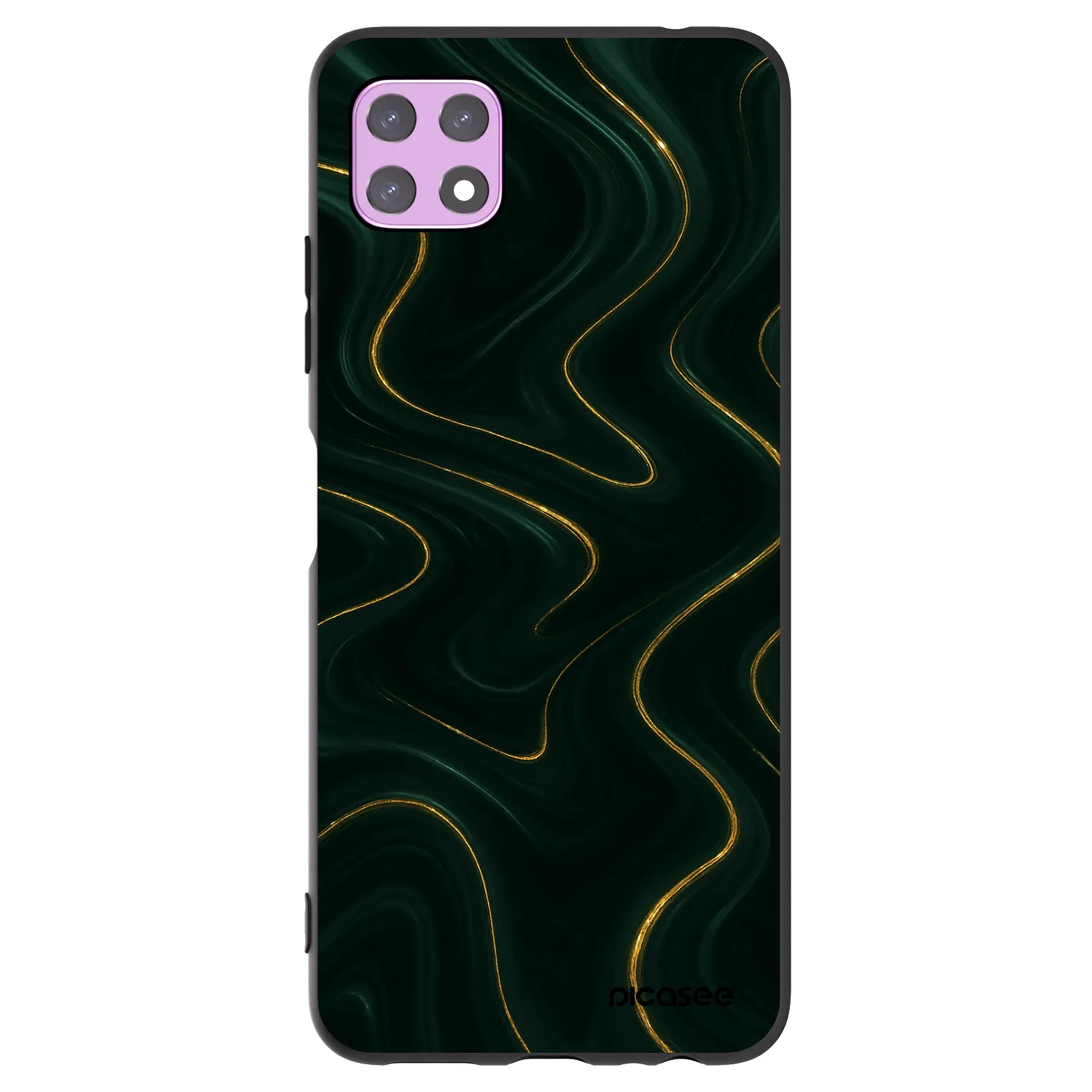 Picasee silikonowe czarne etui na Samsung Galaxy A22 A226B 5G - Vawes