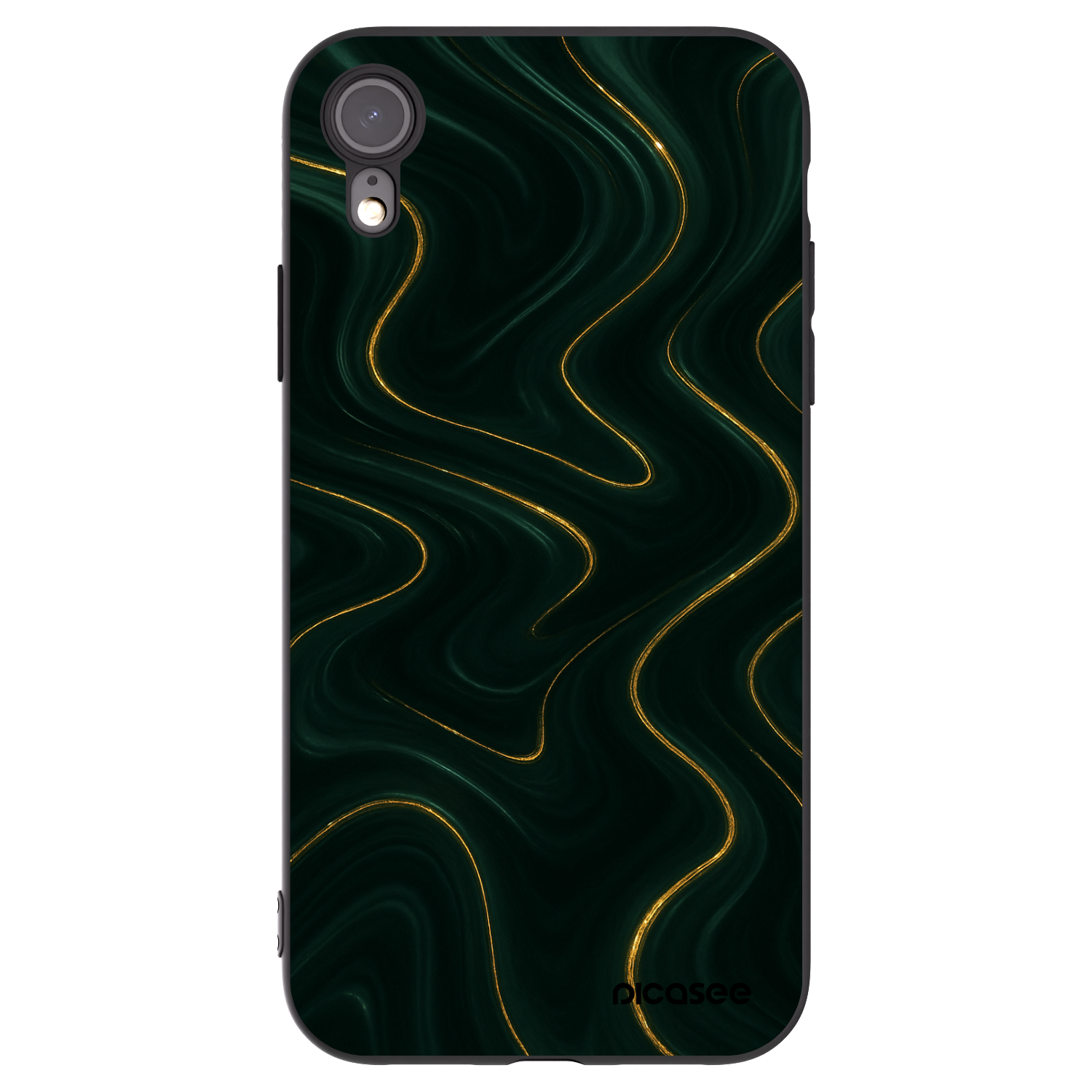 Picasee silikonowe czarne etui na Apple iPhone XR - Vawes