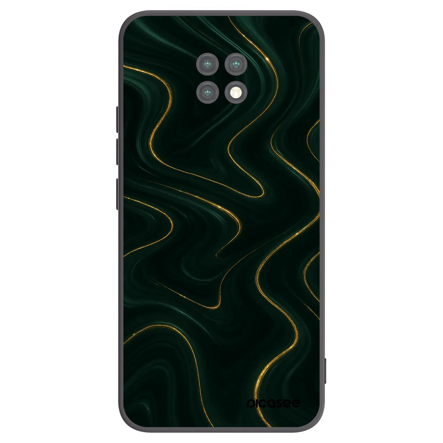 Picasee silikonowe czarne etui na Xiaomi Redmi Note 9T - Vawes