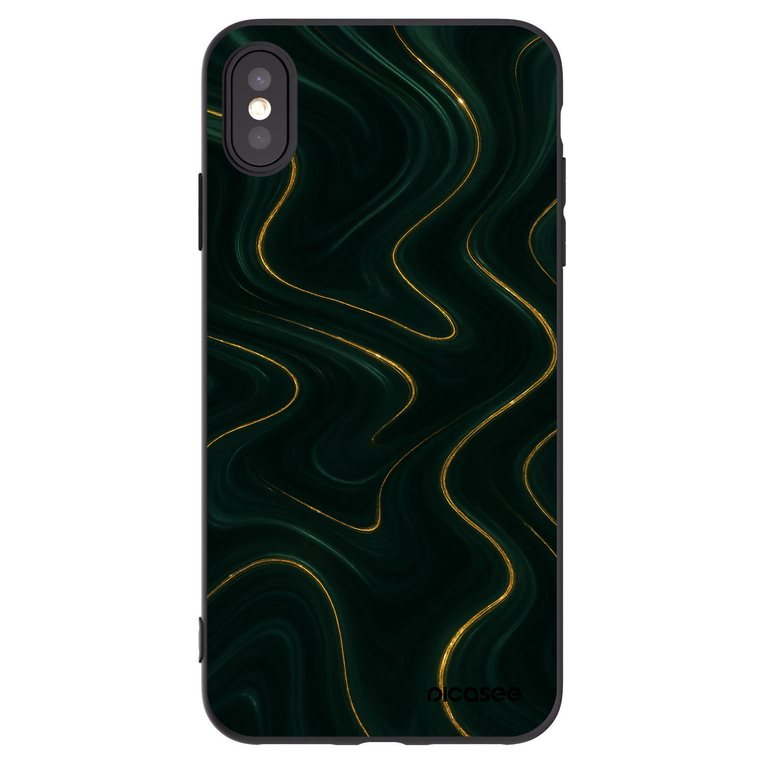 Picasee silikonowe czarne etui na Apple iPhone XS Max - Vawes