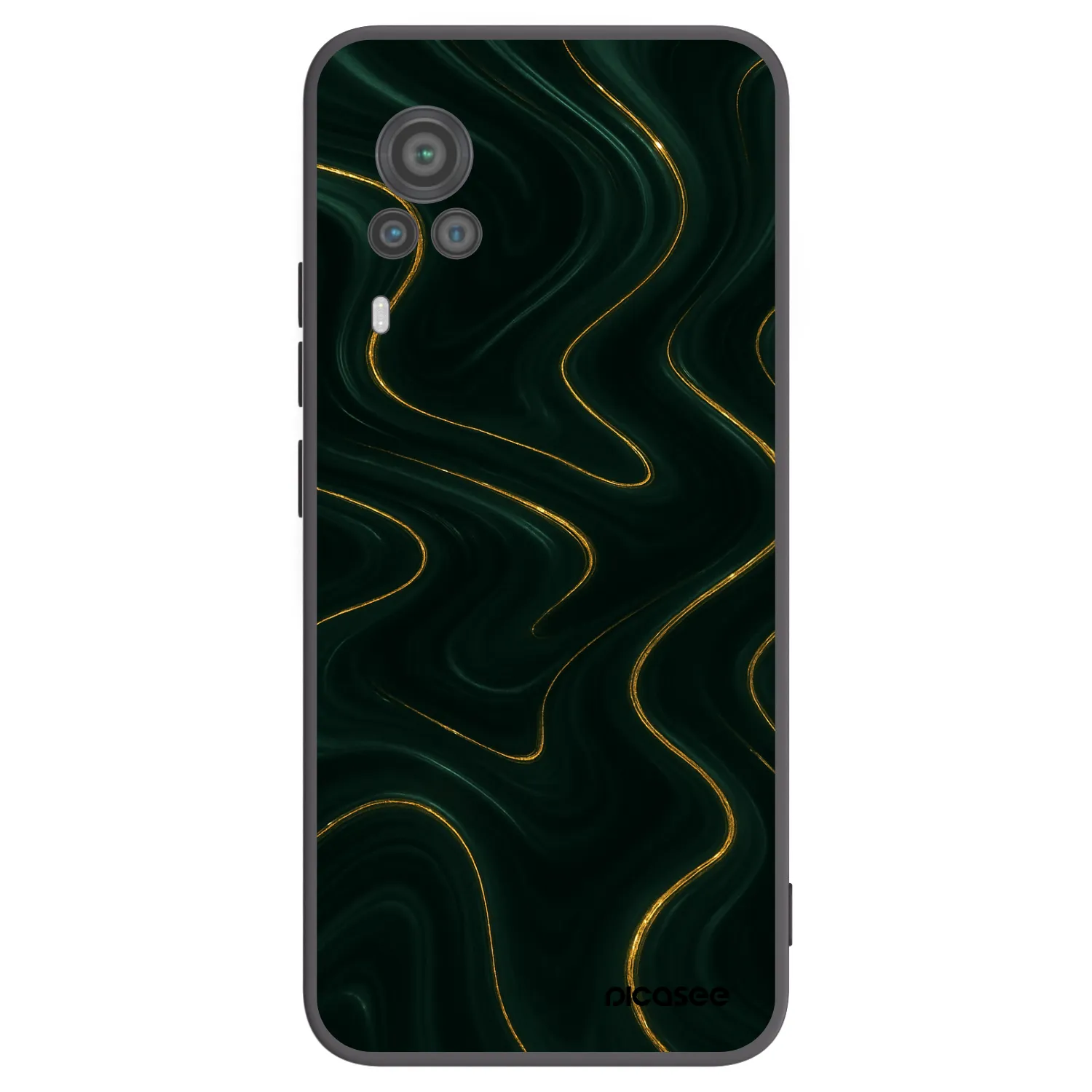 Picasee silikonowe czarne etui na Vivo X60 Pro 5G - Vawes