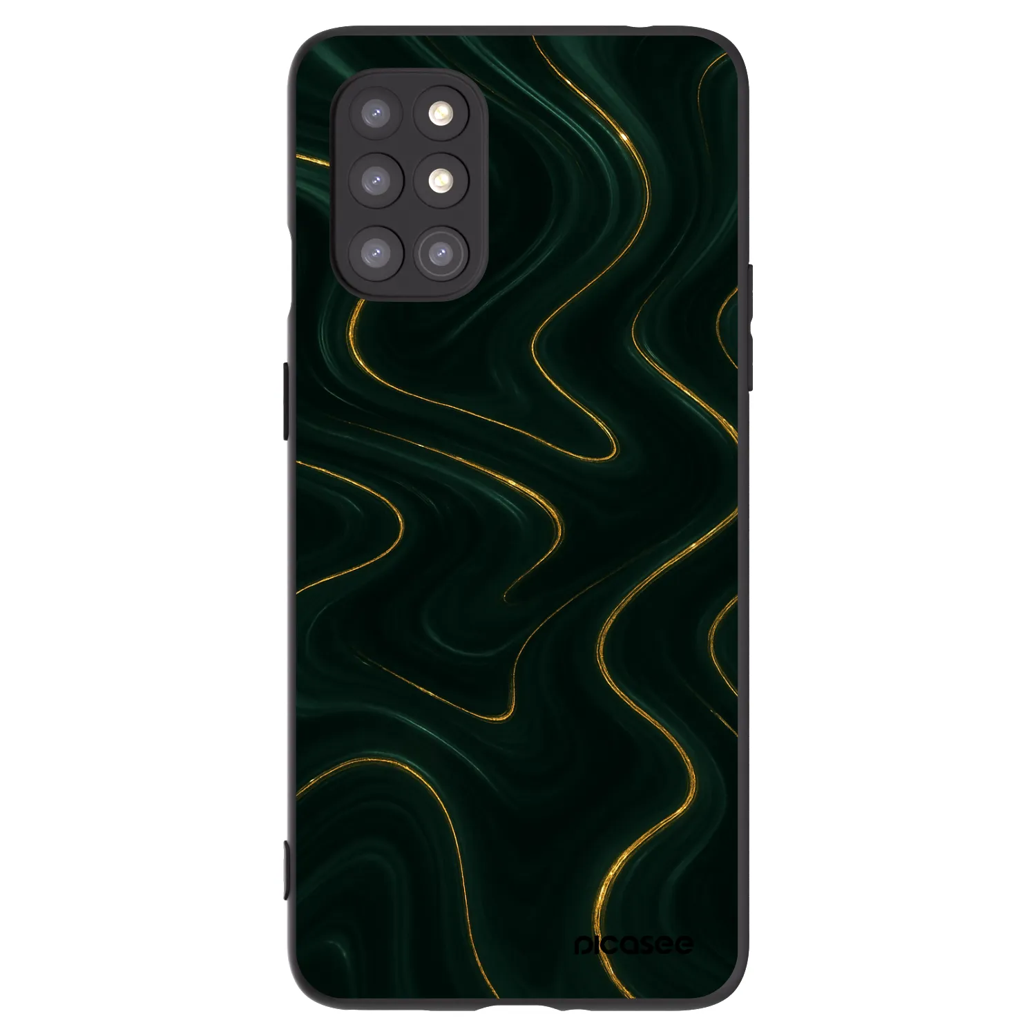Picasee silikonowe czarne etui na OnePlus 8T - Vawes