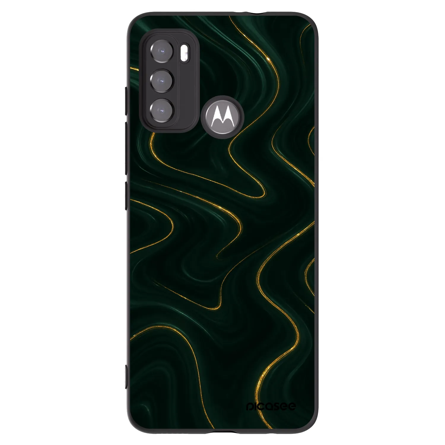Picasee silikonowe czarne etui na Motorola Moto G60 - Vawes