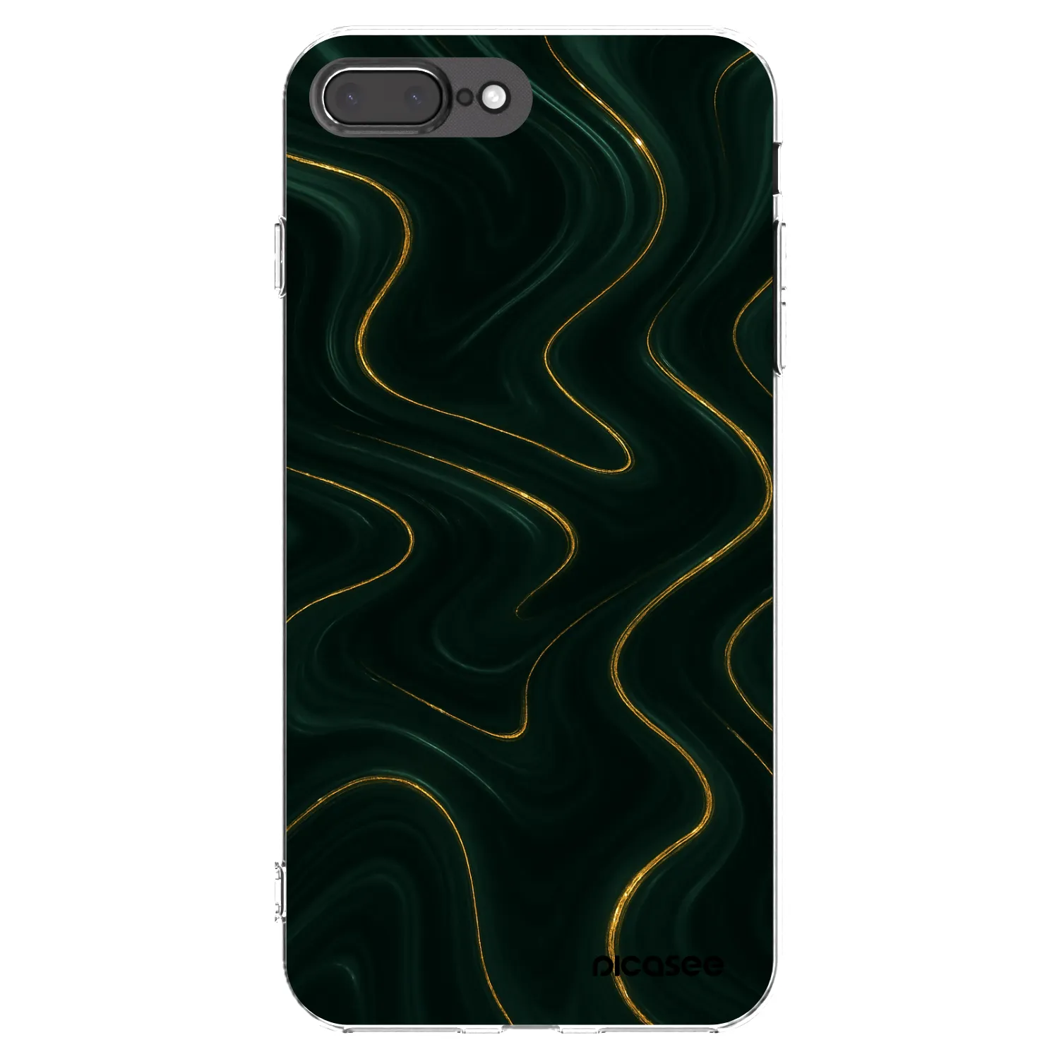 Picasee silikonowe przeźroczyste etui na Apple iPhone 7 Plus - Vawes
