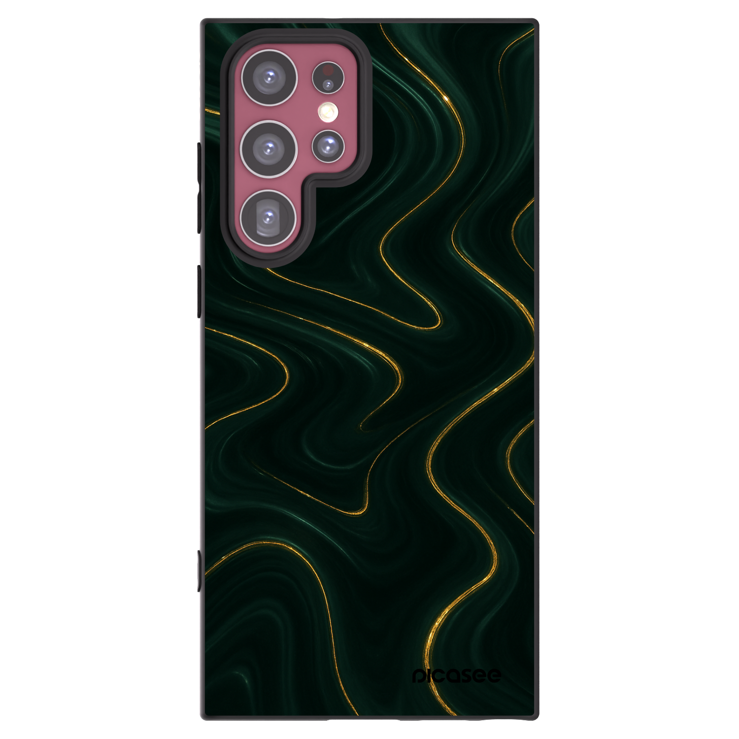 Picasee silikonowe czarne etui na Samsung Galaxy S22 Ultra 5G - Vawes
