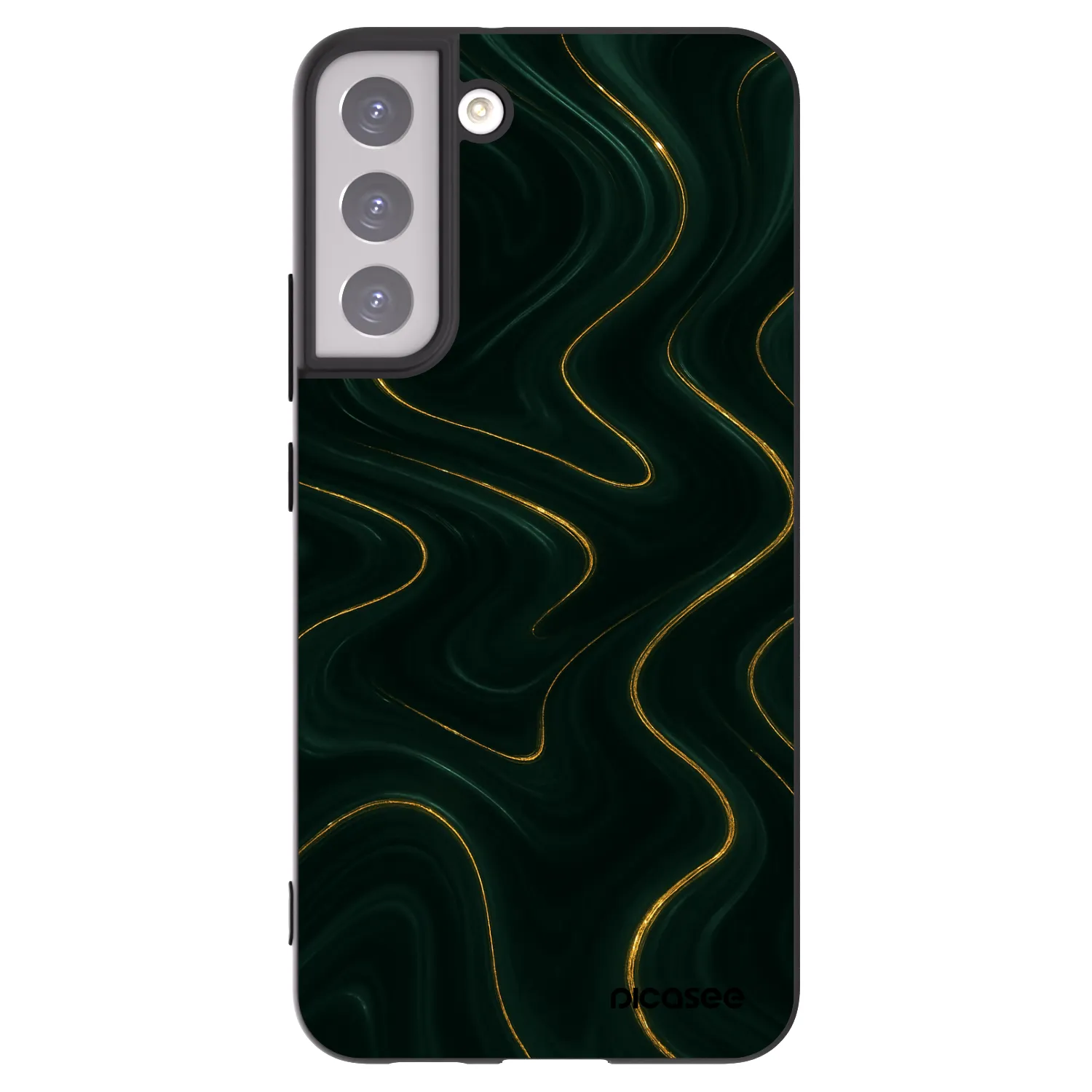 Picasee silikonowe czarne etui na Samsung Galaxy S22+ 5G - Vawes