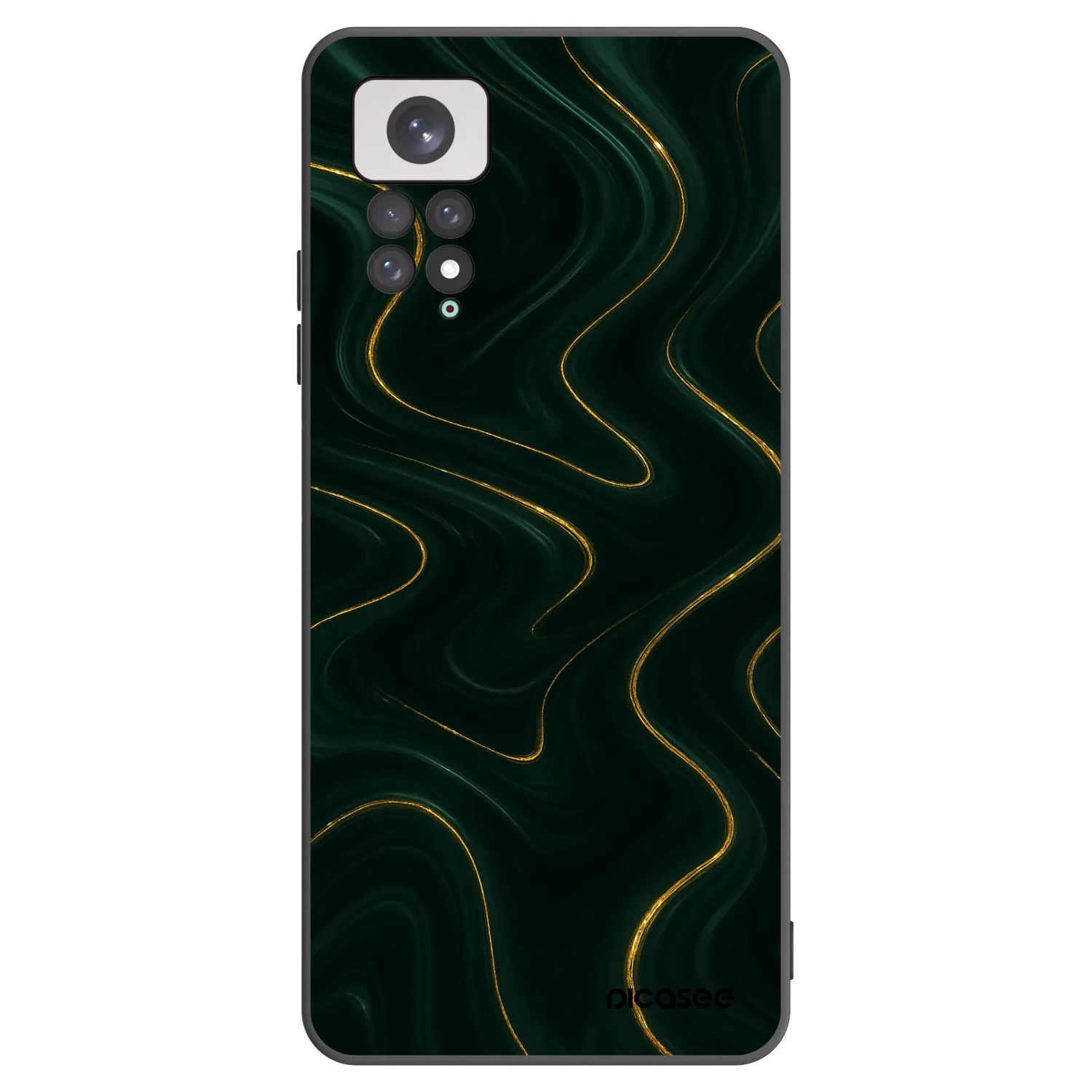 Picasee silikonowe czarne etui na Xiaomi Redmi Note 11 - Vawes