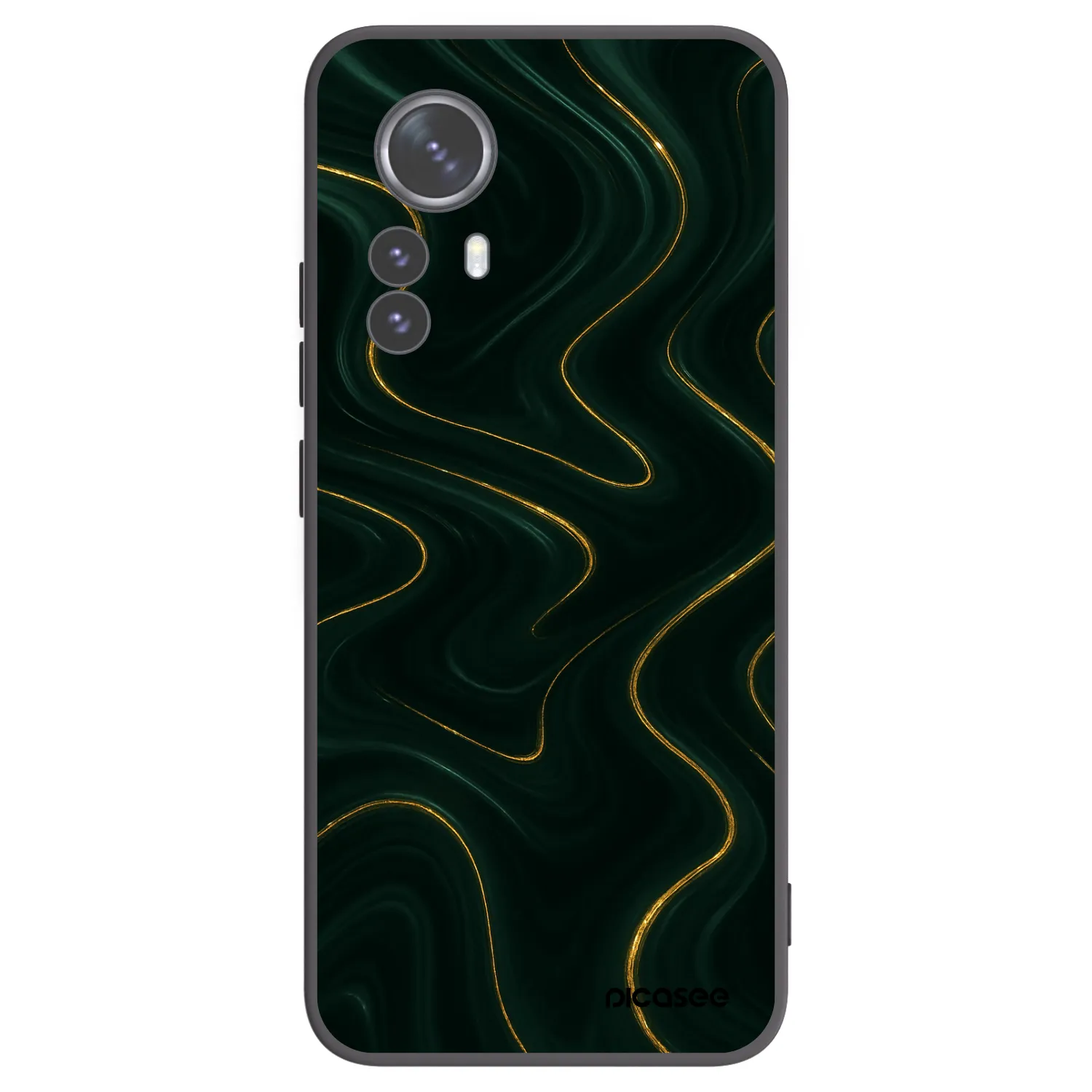 Picasee silikonowe czarne etui na Xiaomi 12 Pro - Vawes