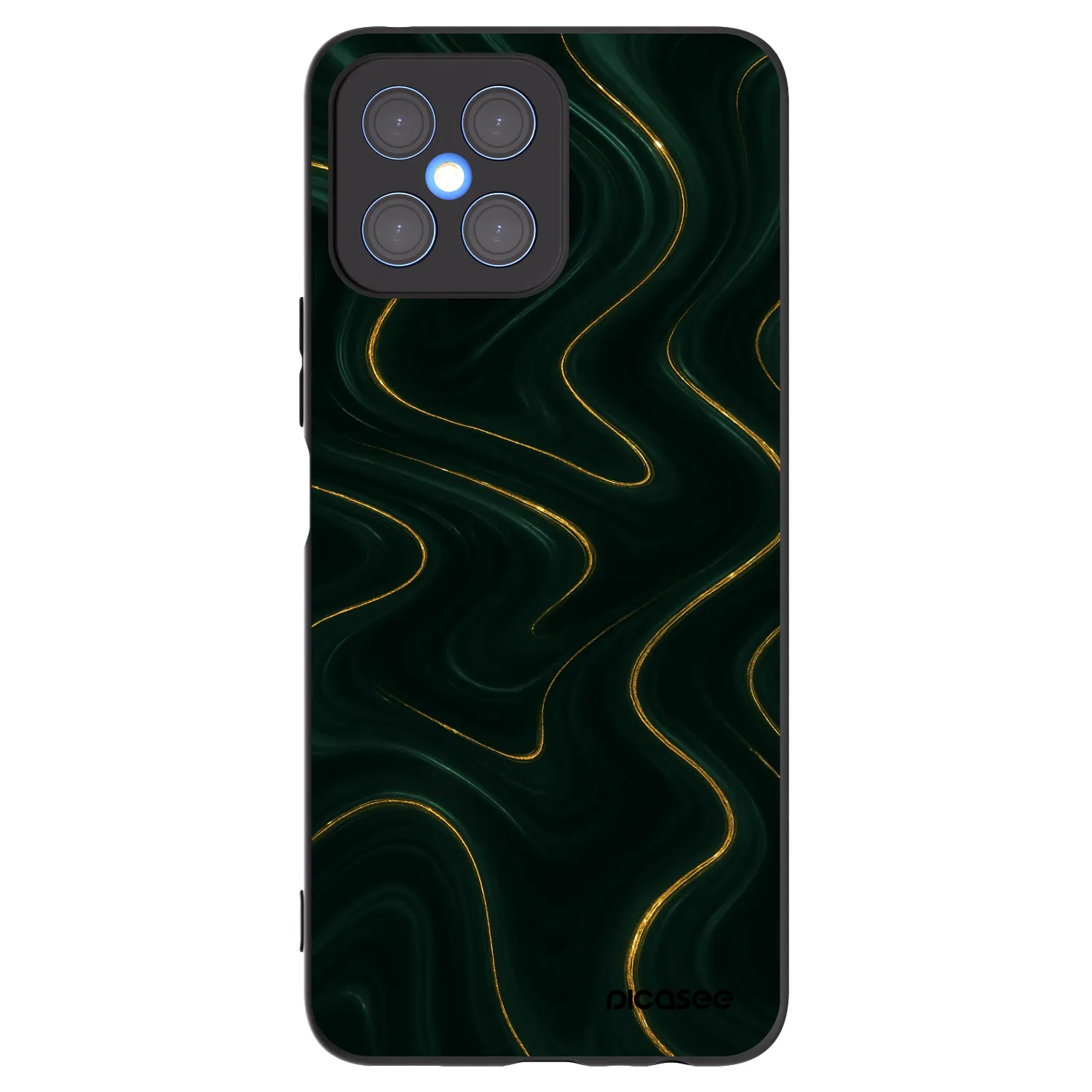 Picasee silikonowe czarne etui na Honor X8 4G - Vawes