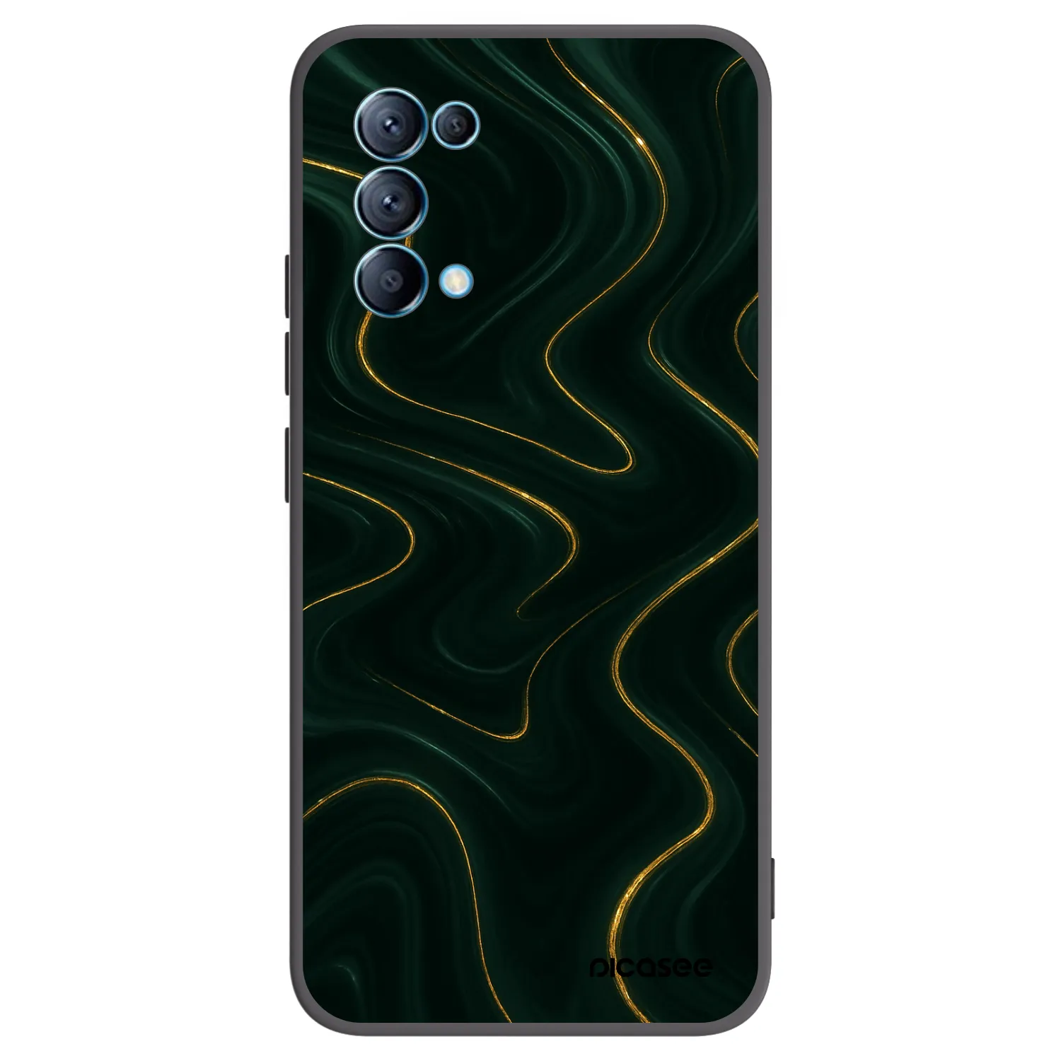 Picasee silikonowe czarne etui na OPPO Reno 5 5G - Vawes