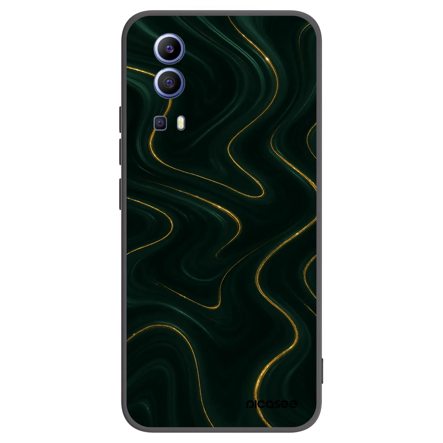Picasee silikonowe czarne etui na Vivo Y52 5G - Vawes