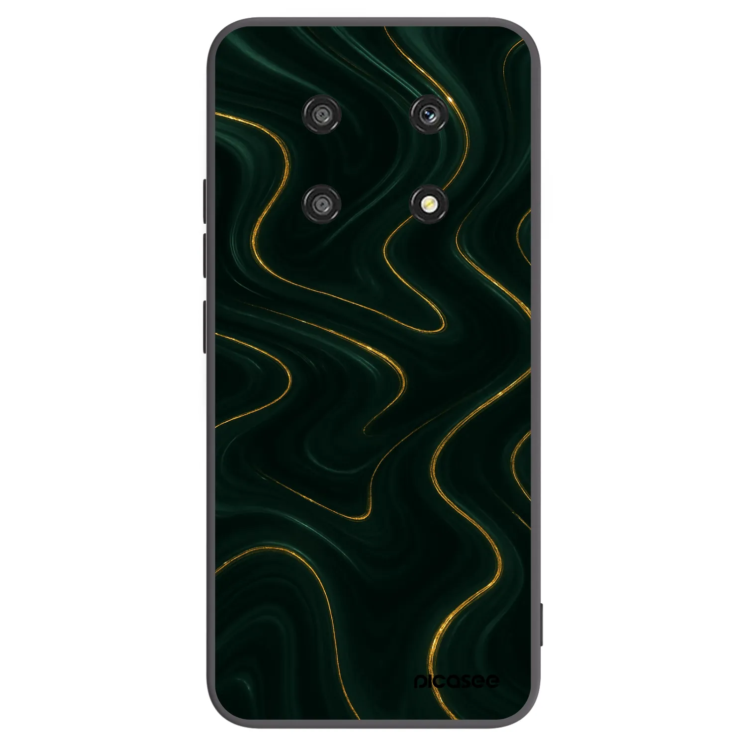 Picasee silikonowe czarne etui na Honor Magic4 Lite 5G - Vawes