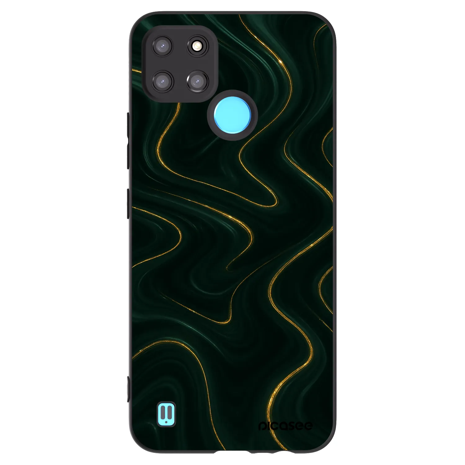Picasee silikonowe czarne etui na Realme C21Y - Vawes
