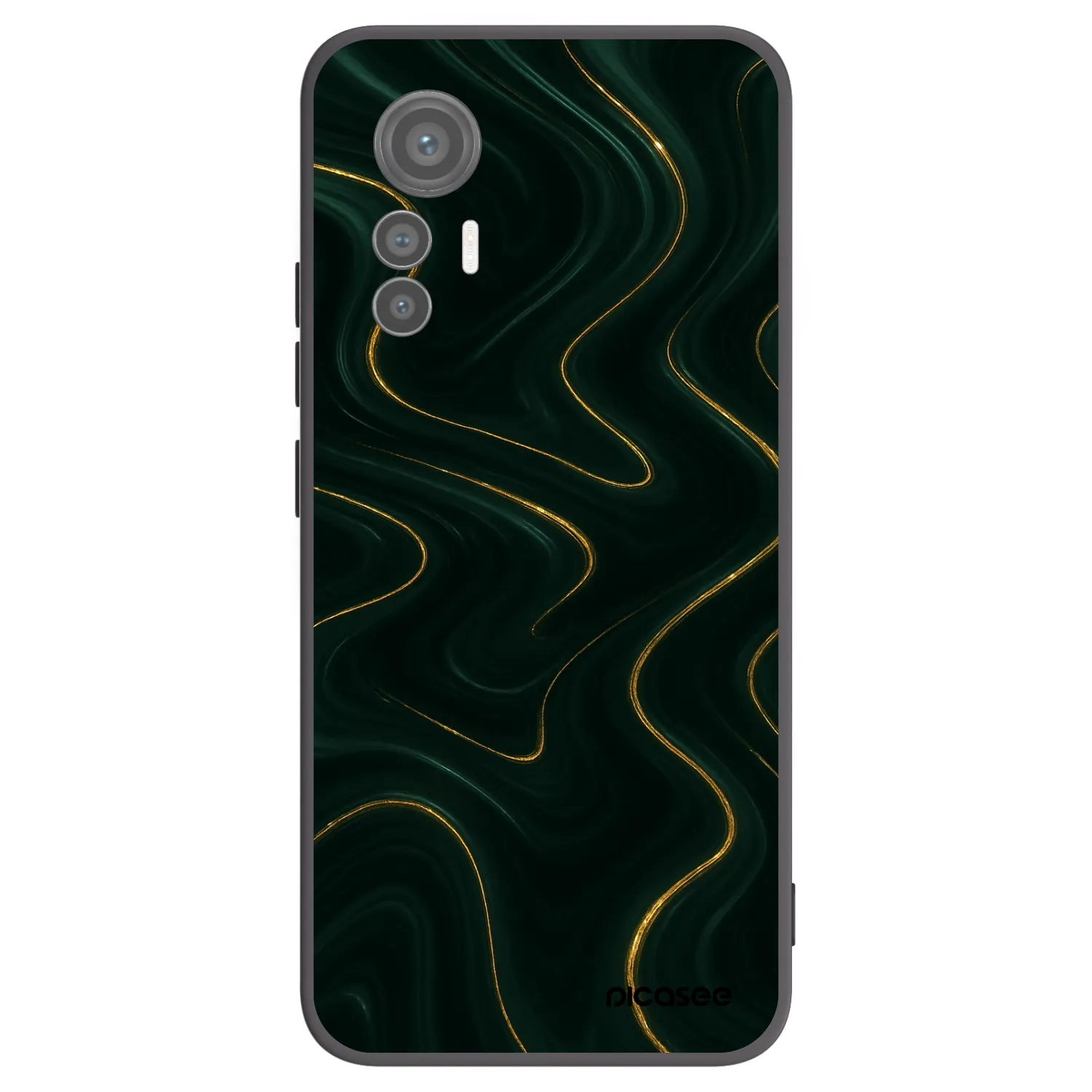 Picasee silikonowe czarne etui na Xiaomi 12 Lite - Vawes