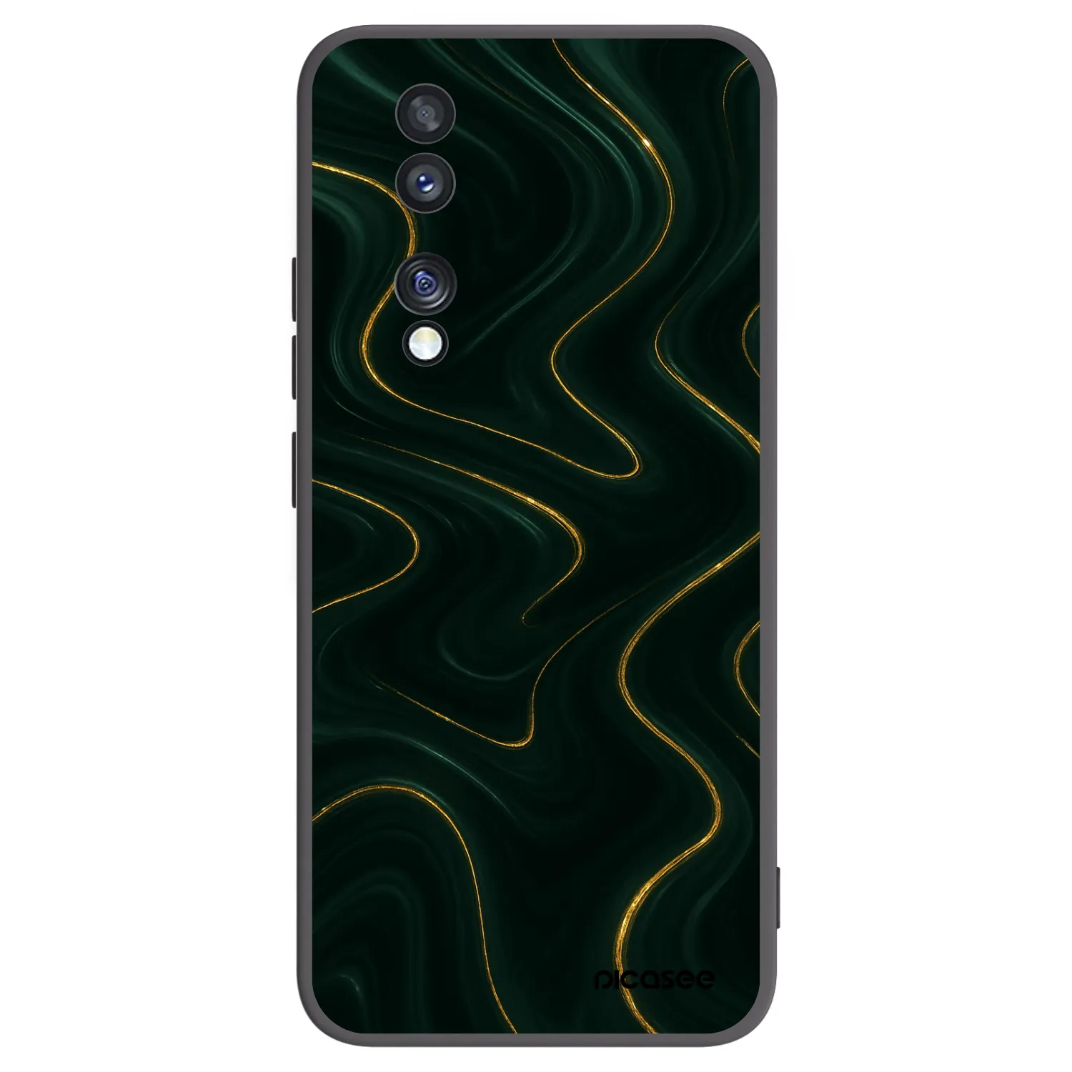 Picasee silikonowe czarne etui na Honor 70 - Vawes