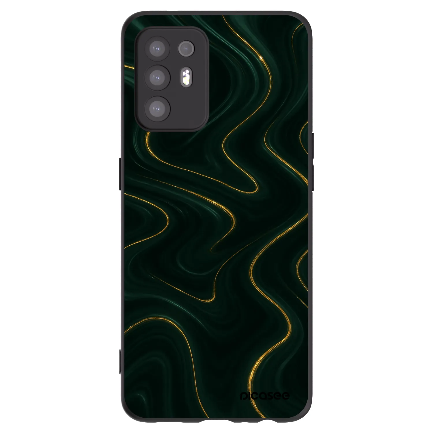 Picasee silikonowe czarne etui na OPPO A94 5G - Vawes