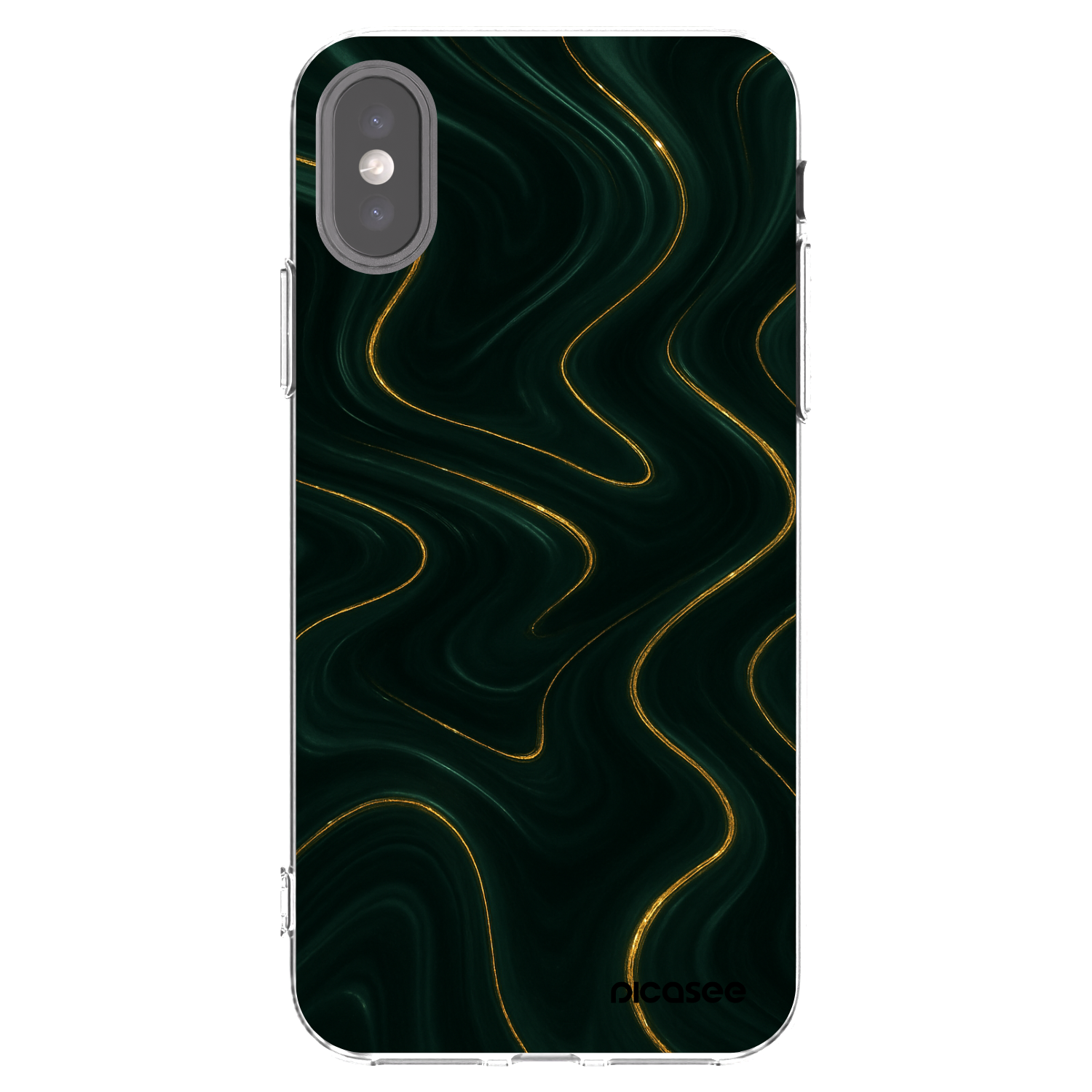Picasee silikonowe przeźroczyste etui na Apple iPhone X/XS - Vawes