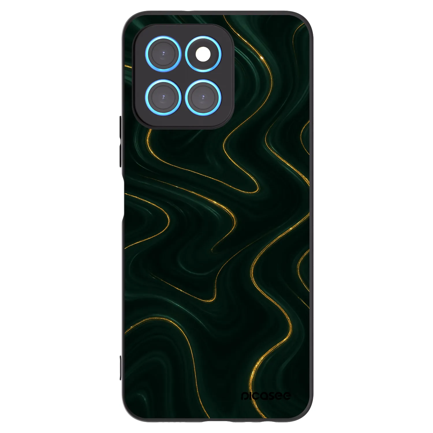 Picasee silikonowe czarne etui na Honor X6 - Vawes