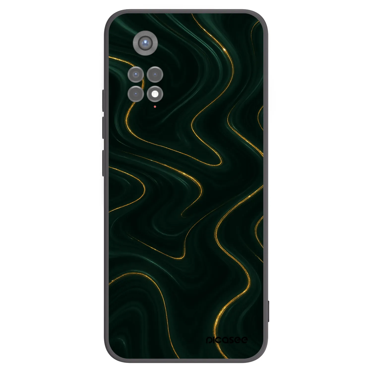 Picasee silikonowe czarne etui na Xiaomi Redmi Note 11S 5G - Vawes