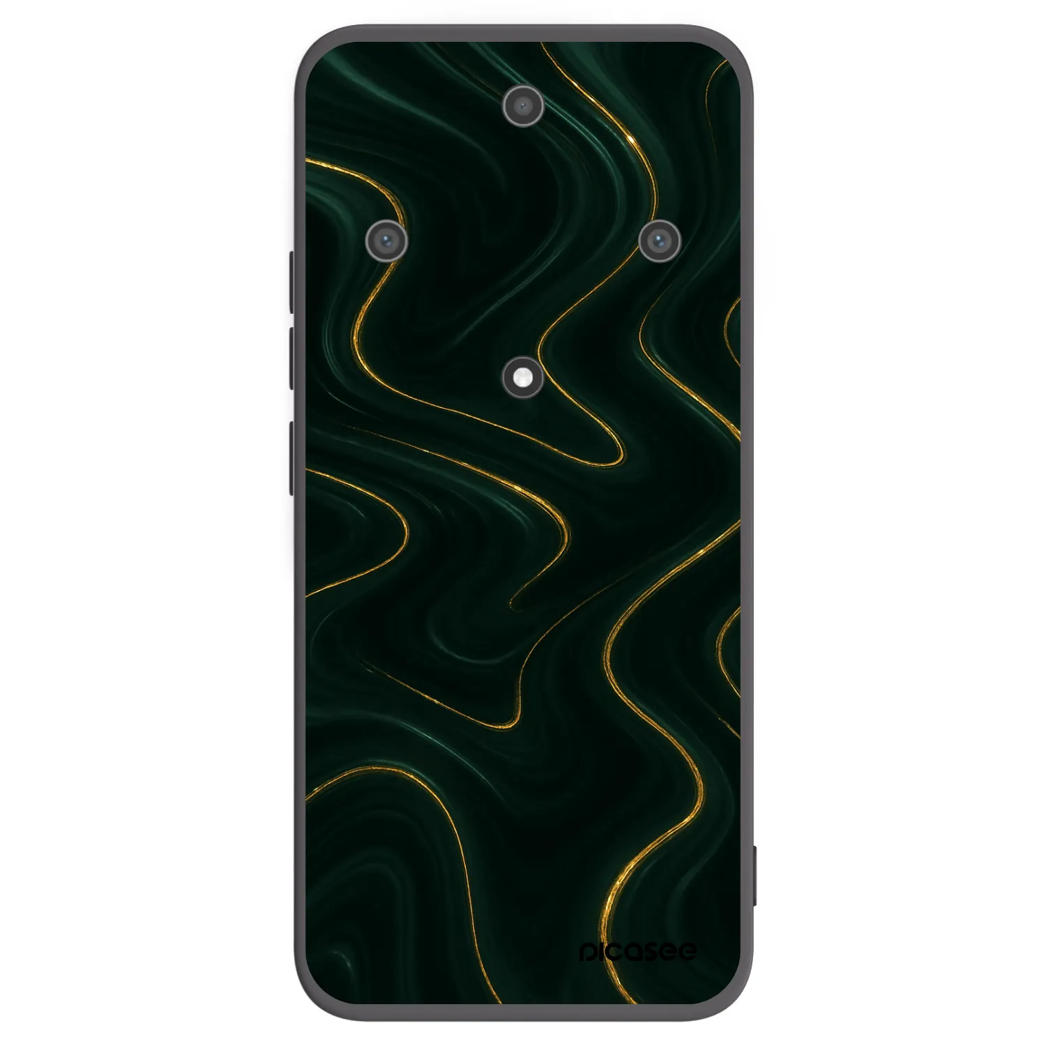Picasee silikonowe czarne etui na Honor Magic5 Lite 5G - Vawes