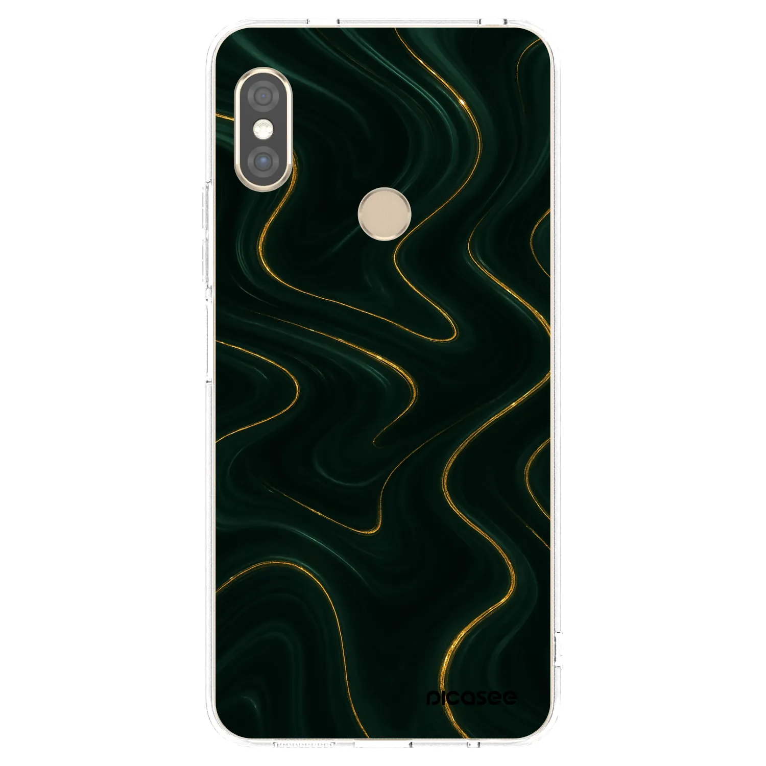 Picasee silikonowe przeźroczyste etui na Xiaomi Redmi Note 5 Global - Vawes