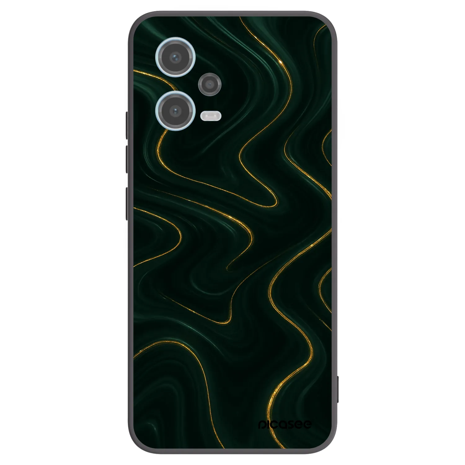 Picasee silikonowe czarne etui na Xiaomi Redmi Note 12 5G - Vawes