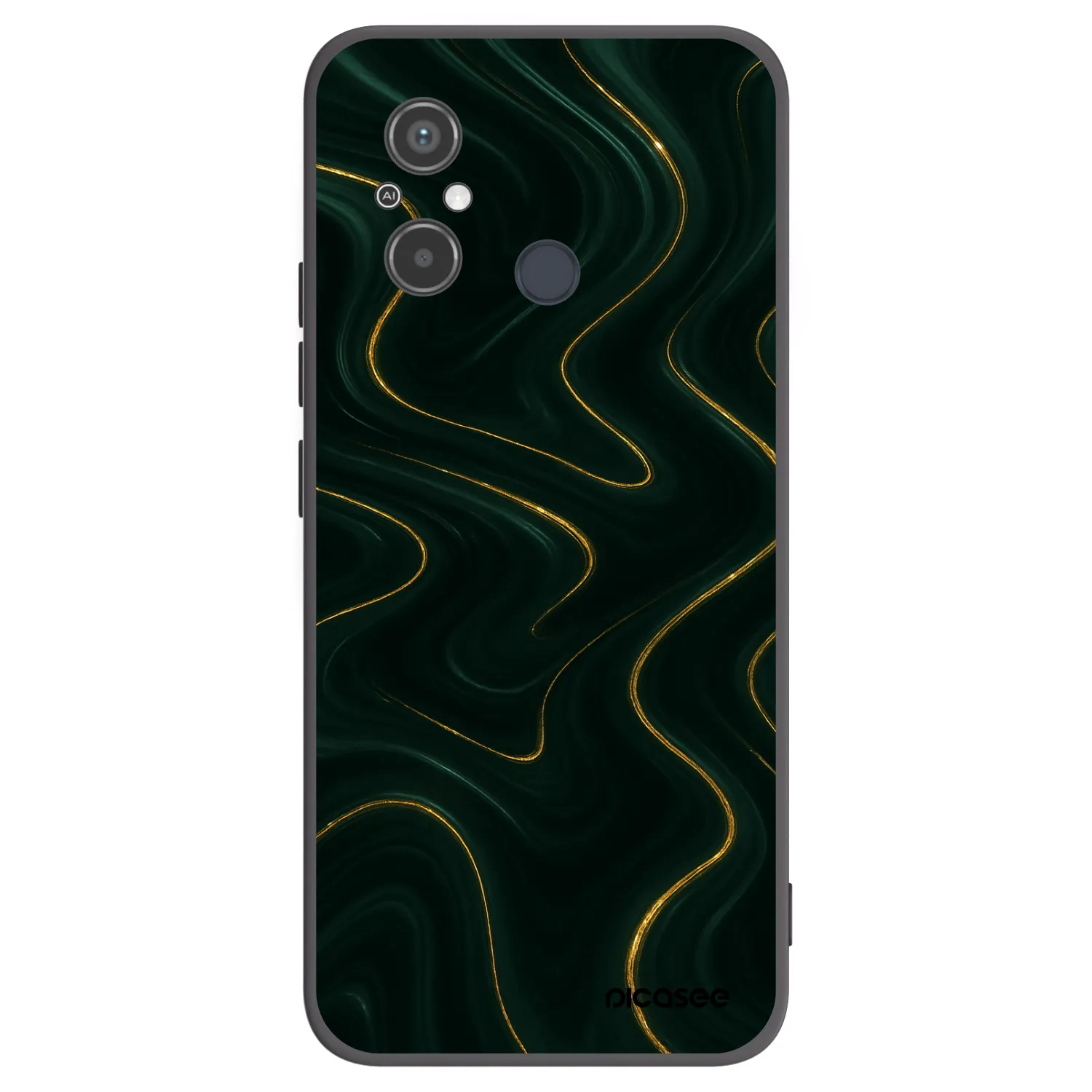 Picasee silikonowe czarne etui na Xiaomi Redmi 12C - Vawes