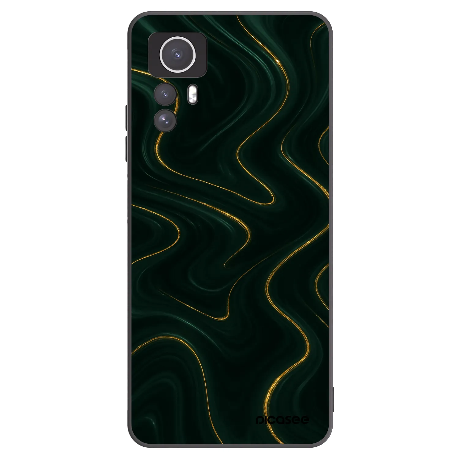Picasee silikonowe czarne etui na Xiaomi Redmi Note 12S - Vawes