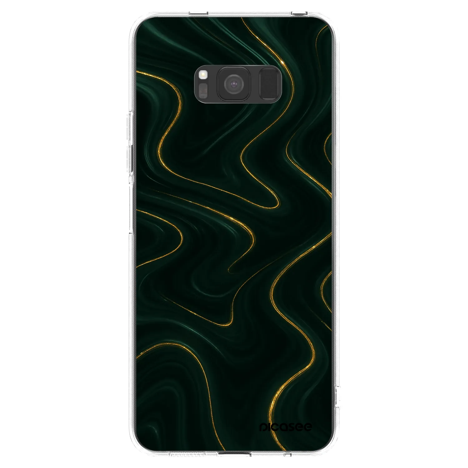 Picasee silikonowe przeźroczyste etui na Samsung Galaxy S8 G950F - Vawes