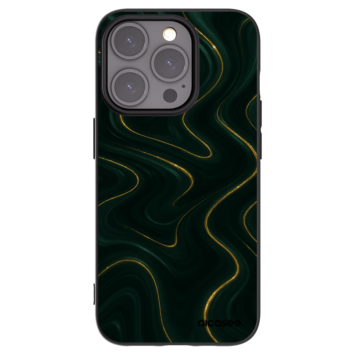 Picasee silikonowe czarne etui na Apple iPhone 15 Pro - Vawes