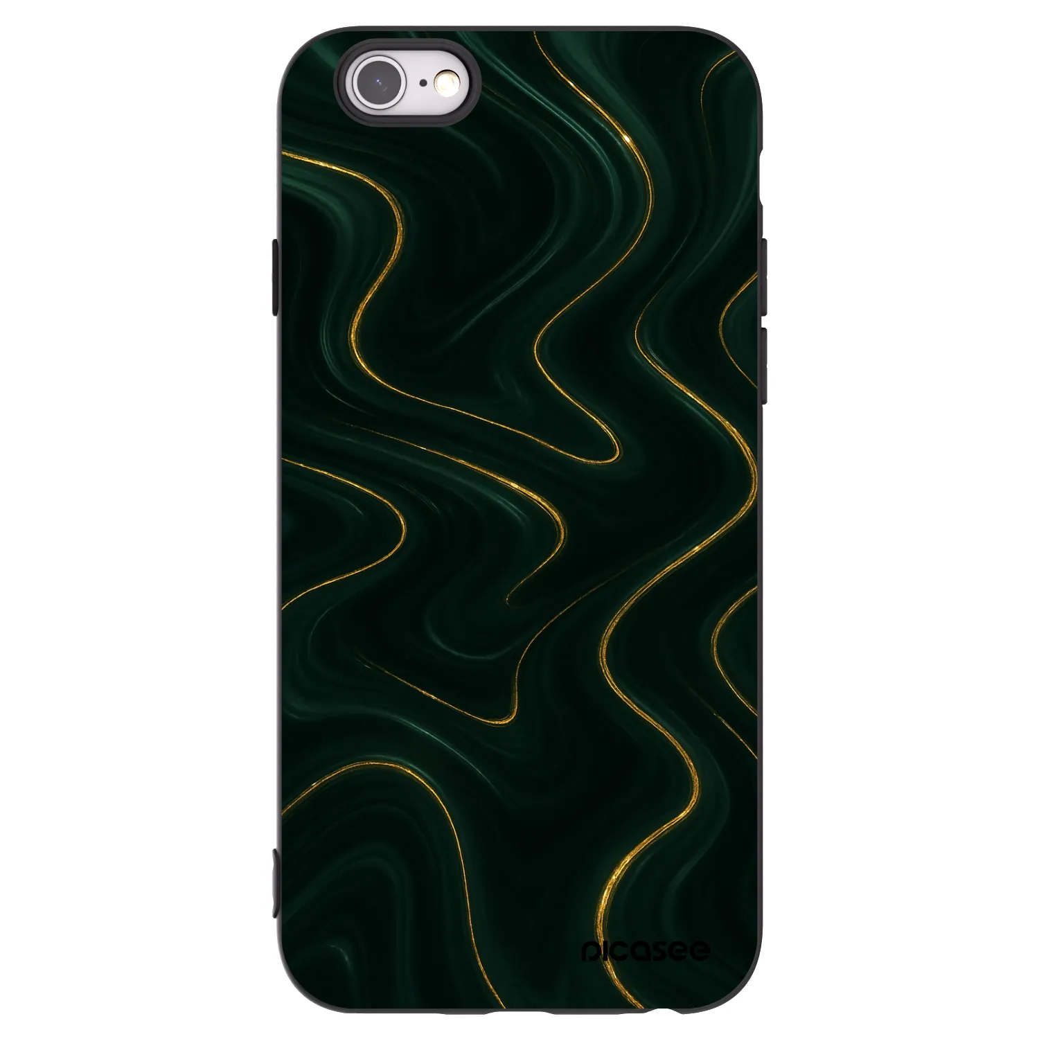 Picasee silikonowe czarne etui na Apple iPhone 6/6S - Vawes