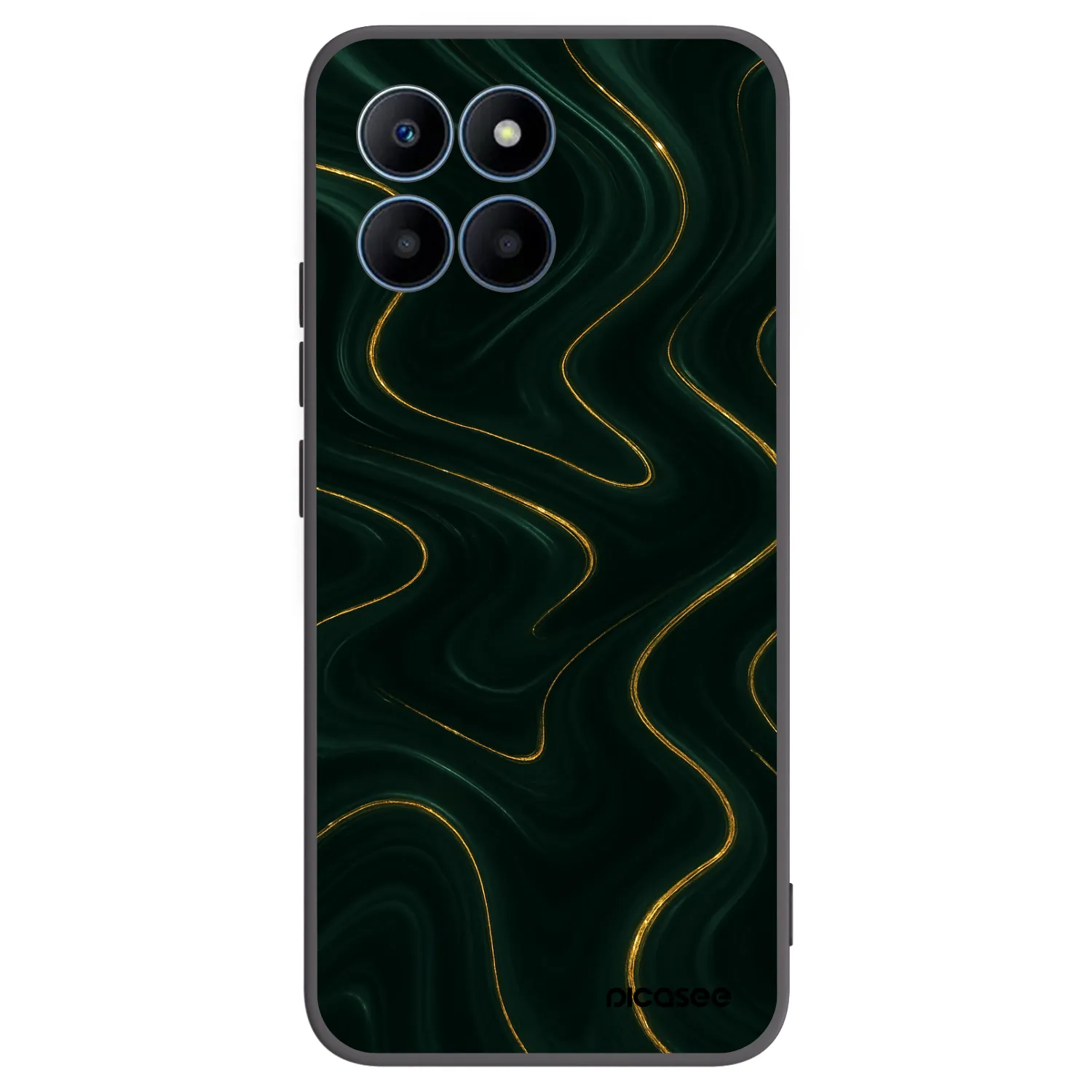 Picasee silikonowe czarne etui na Honor 70 Lite - Vawes