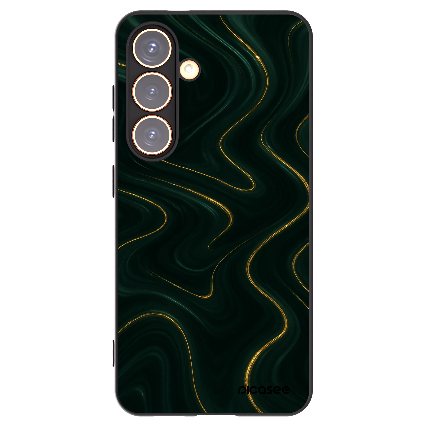 Picasee silikonowe czarne etui na Samsung Galaxy S24 S921B 5G - Vawes