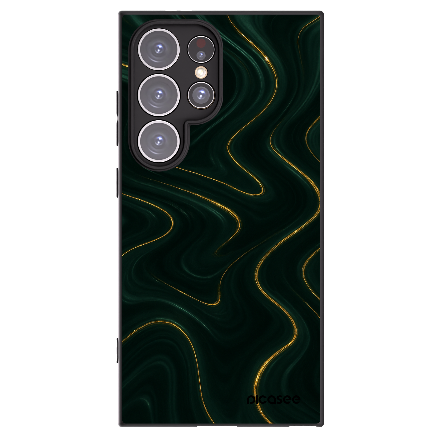 Picasee silikonowe czarne etui na Samsung Galaxy S24 Ultra S928B 5G - Vawes